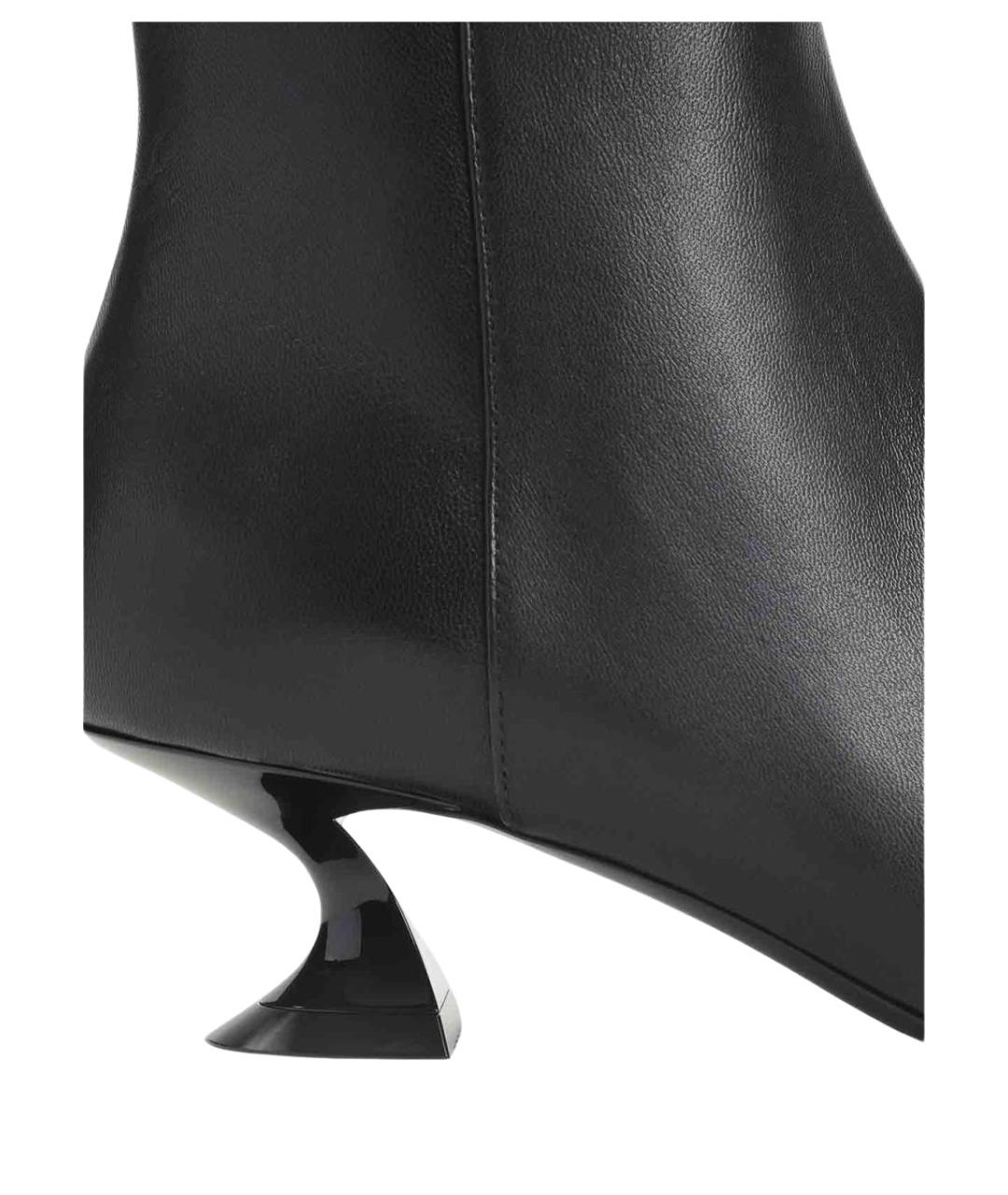 LANVIN Черные кожаные ботильоны, фото 4
