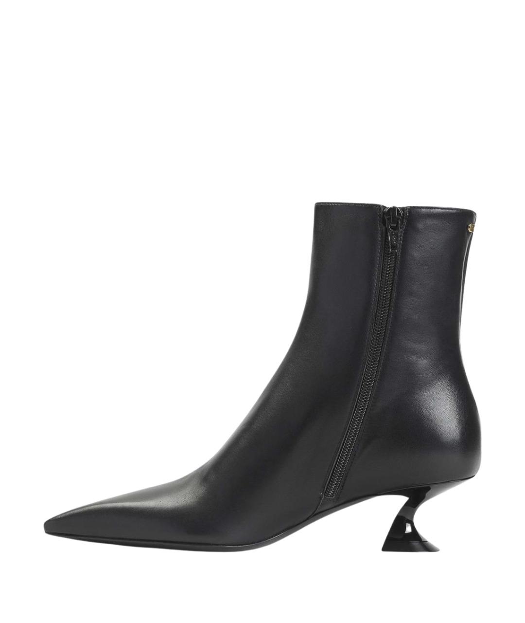 LANVIN Черные кожаные ботильоны, фото 2