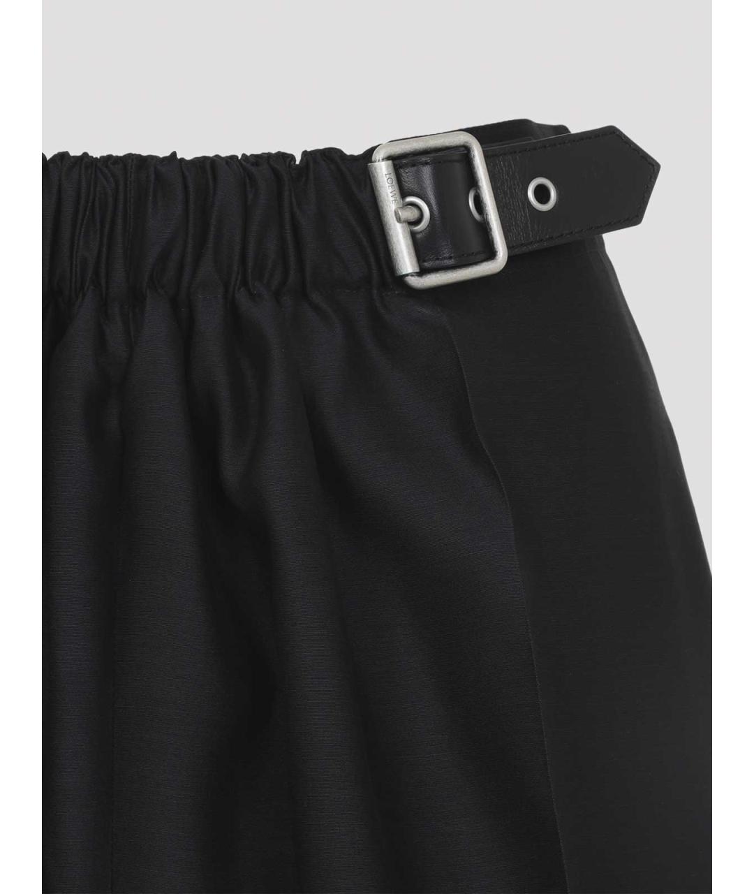 LOEWE Черные шерстяные прямые брюки, фото 4