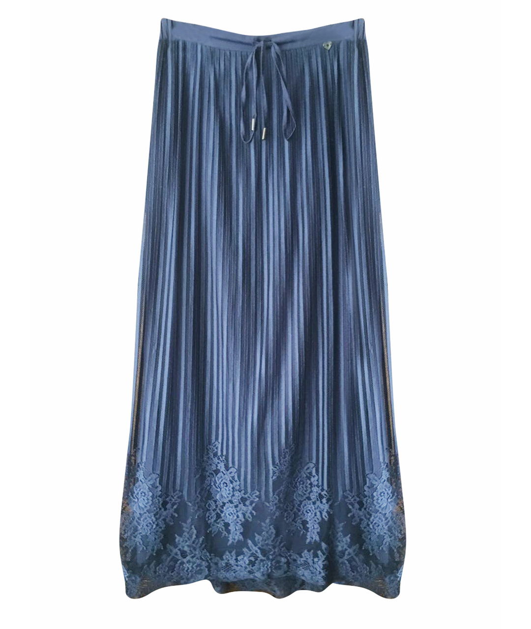 TWIN-SET Синяя сетчатая юбка макси, фото 1