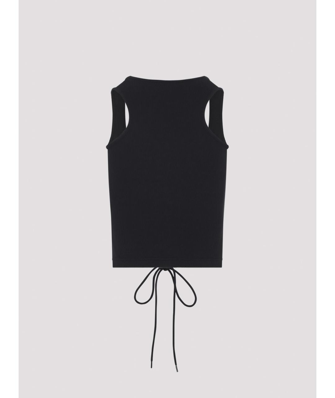 BALENCIAGA Черная хлопковая майка, фото 2
