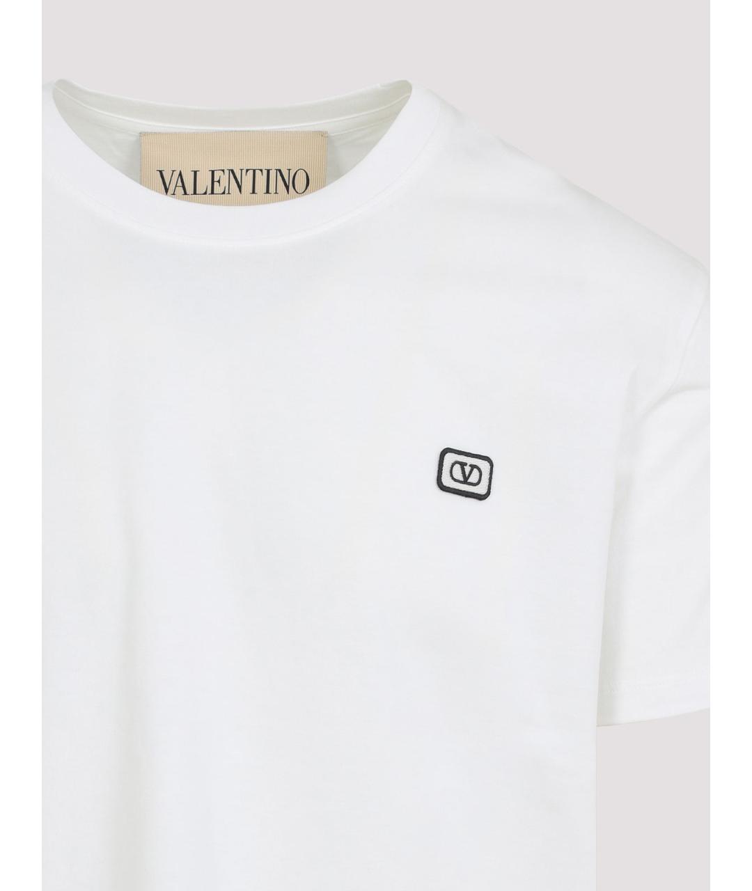 VALENTINO Бежевая хлопковая футболка, фото 3