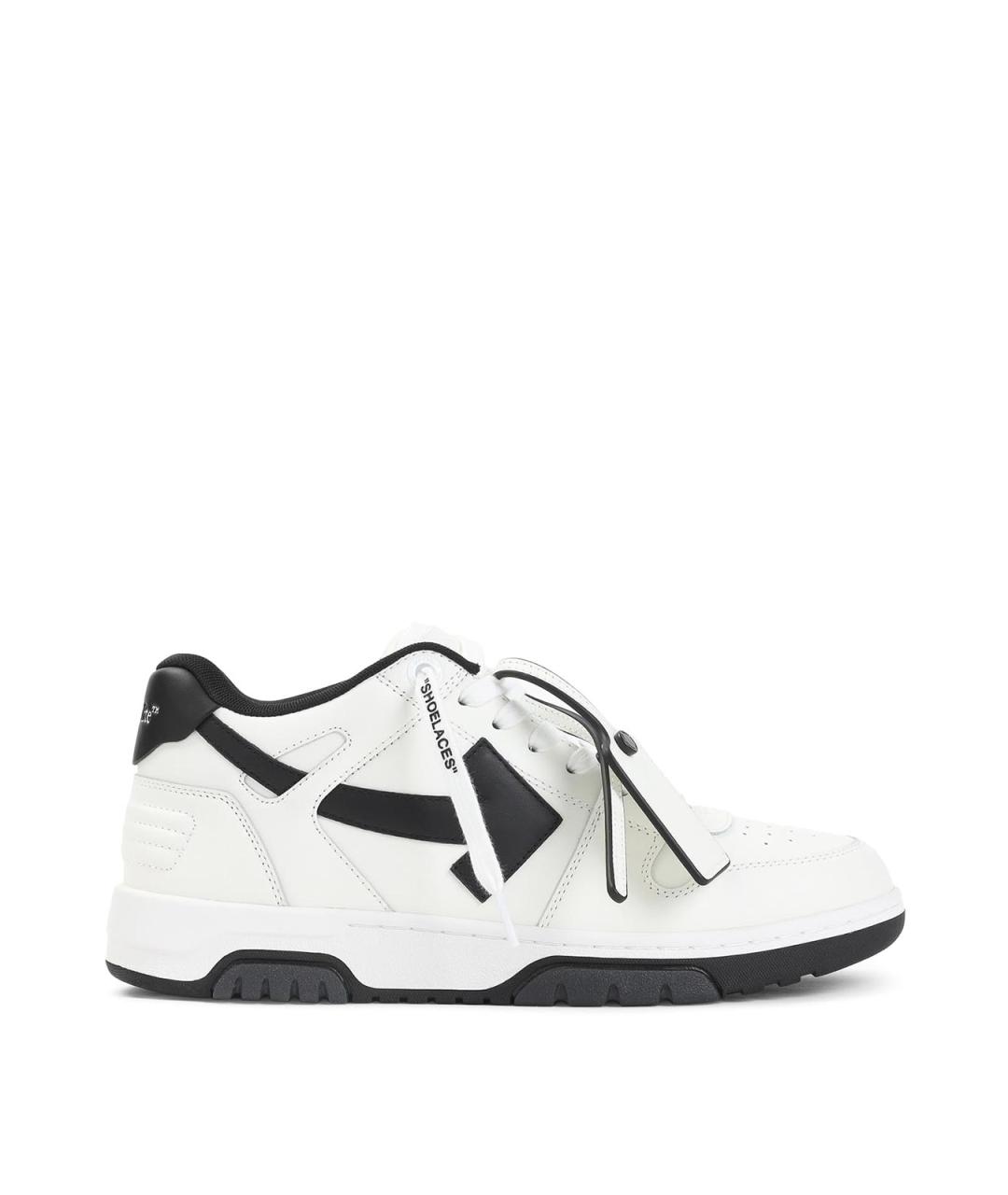 OFF-WHITE Белые кожаные низкие кроссовки / кеды, фото 1