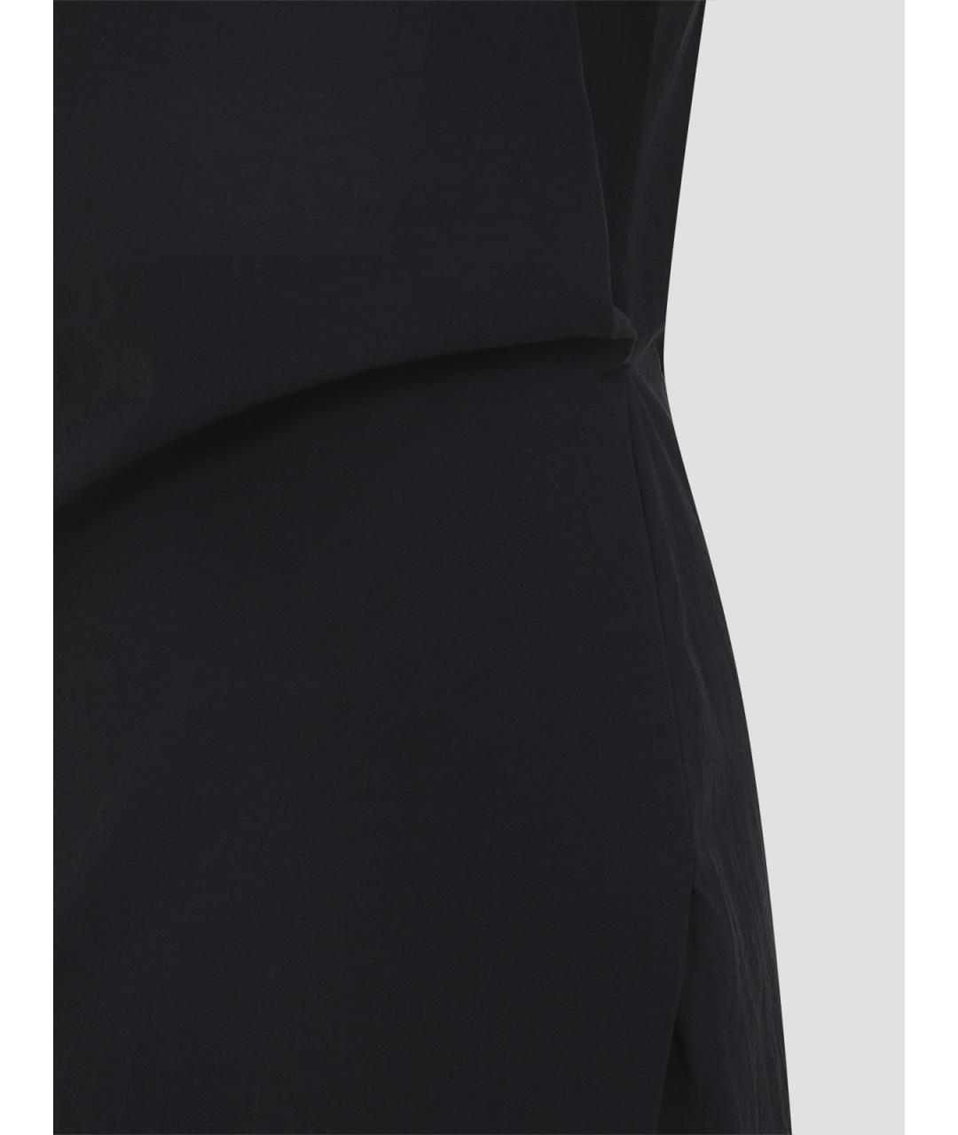JACQUEMUS Черное хлопковое повседневное платье, фото 4