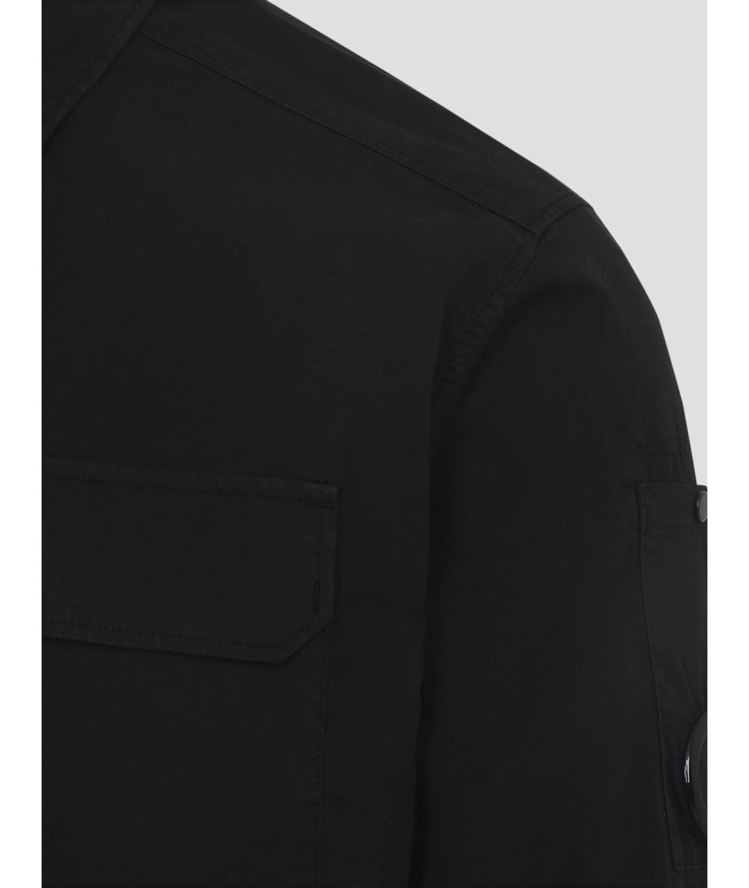 CP COMPANY Черная хлопковая классическая рубашка, фото 3