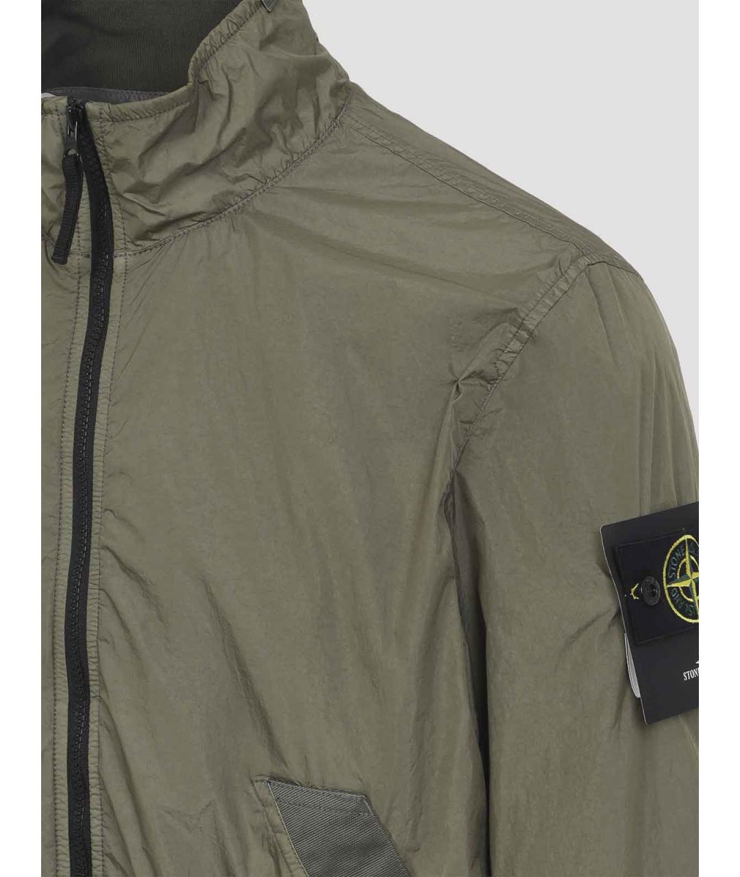 STONE ISLAND Хаки полиамидовая куртка, фото 4