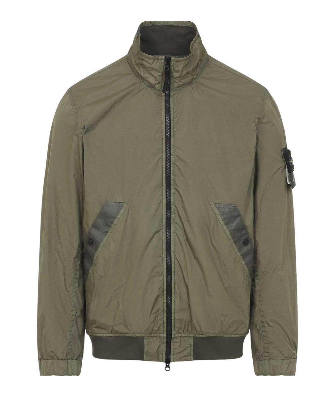 STONE ISLAND Хаки полиамидовая куртка, фото 1