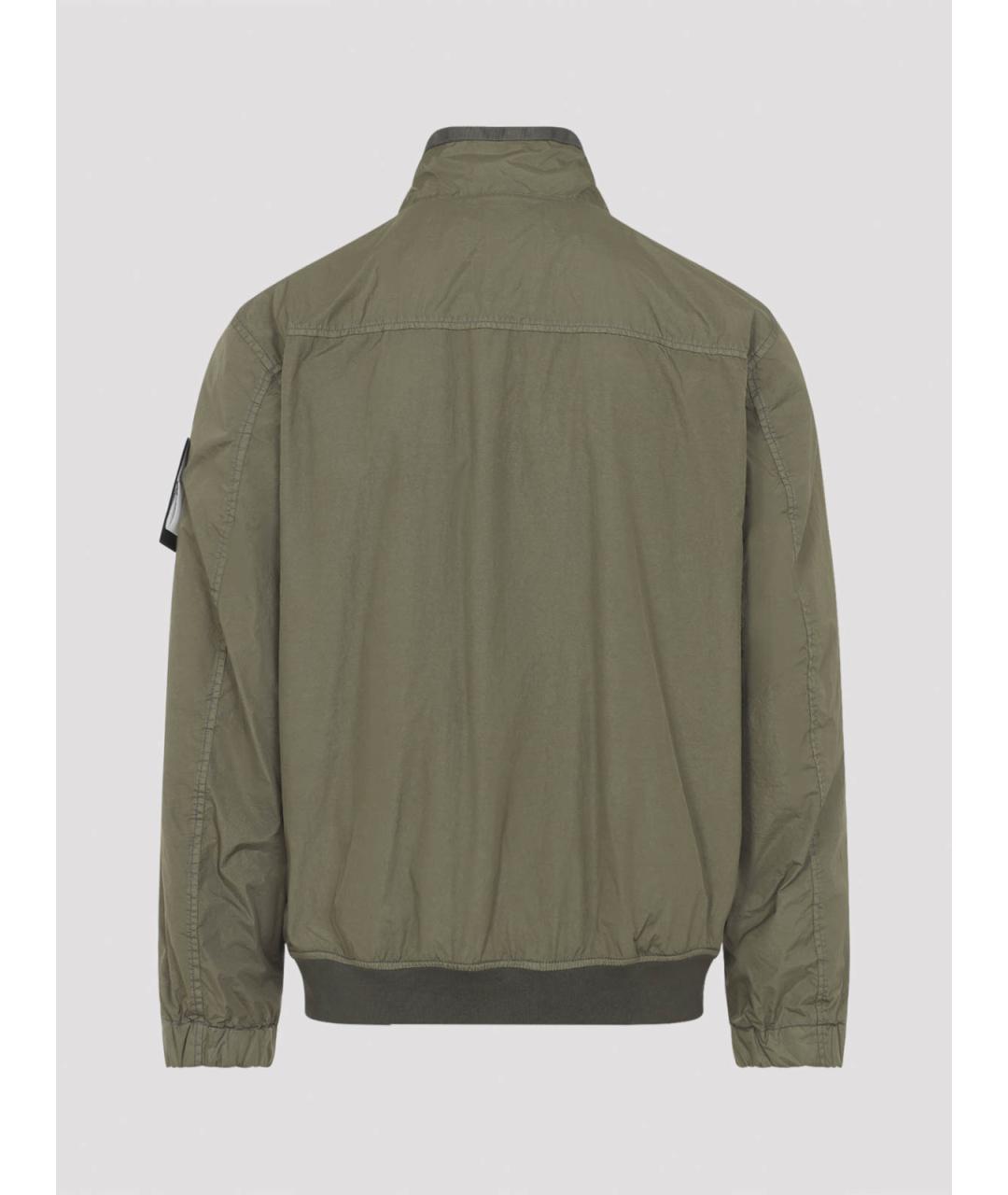 STONE ISLAND Хаки полиамидовая куртка, фото 2