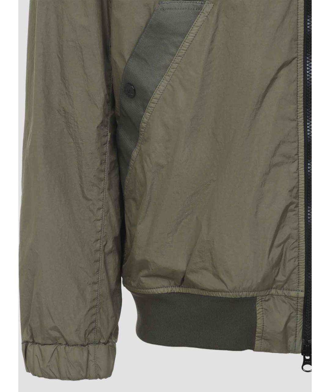 STONE ISLAND Хаки полиамидовая куртка, фото 3