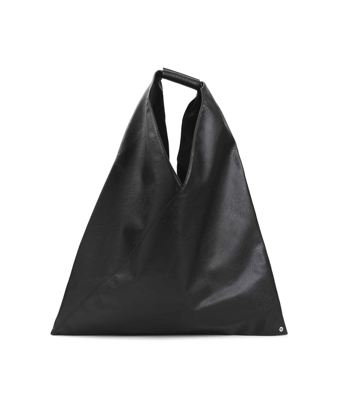 MM6 MAISON MARGIELA Черная кожаная сумка через плечо, фото 1