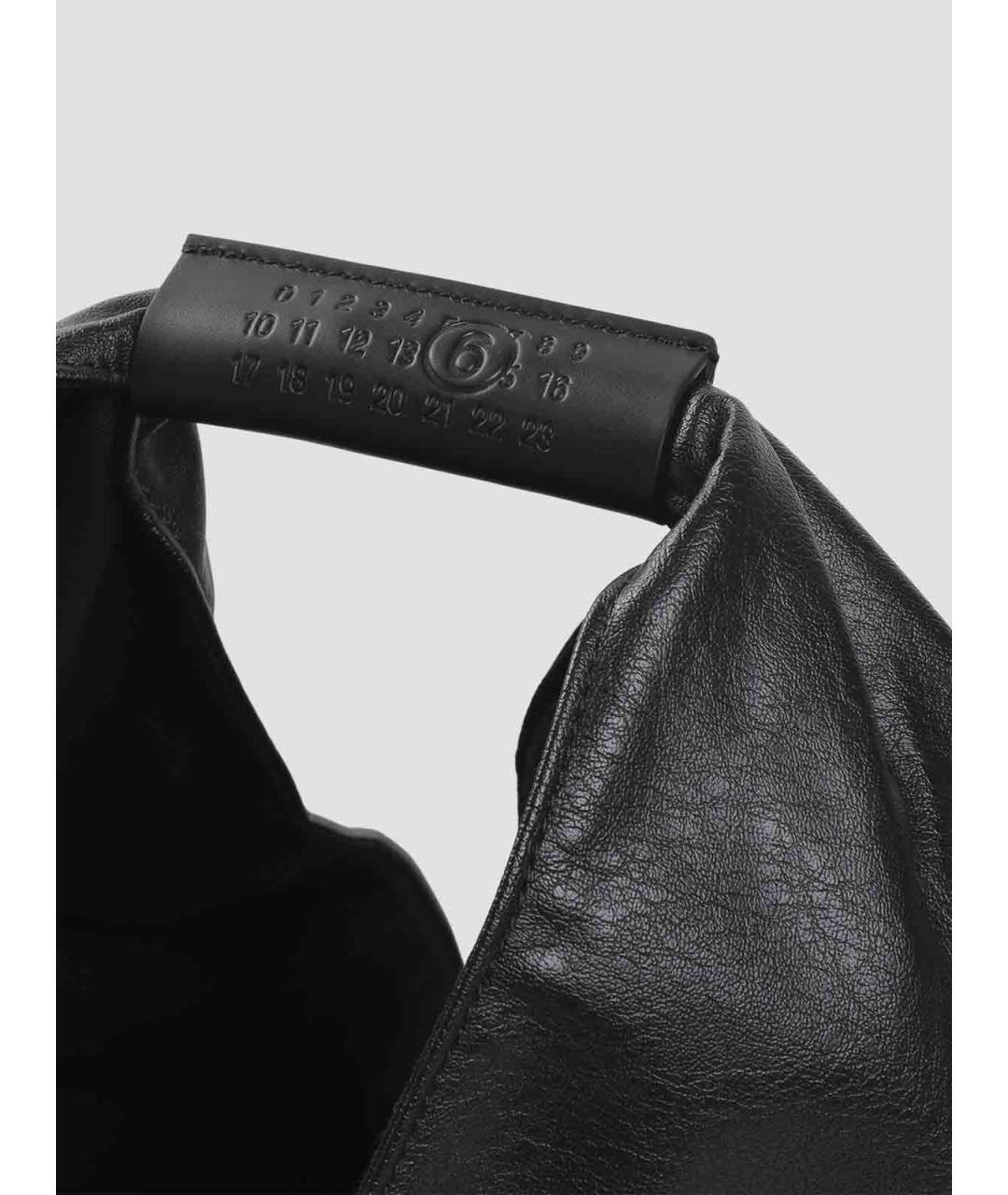 MM6 MAISON MARGIELA Черная кожаная сумка через плечо, фото 3