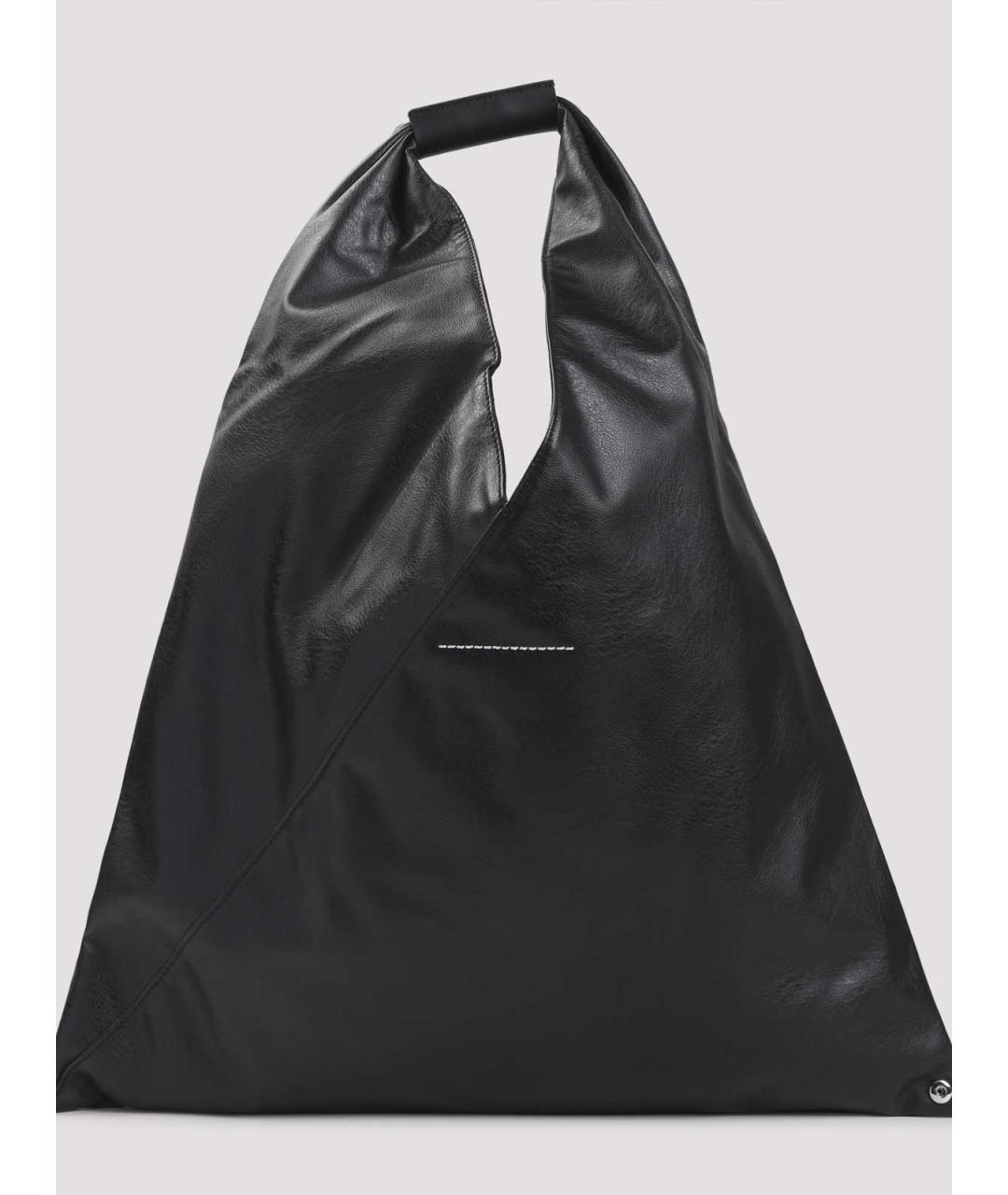 MM6 MAISON MARGIELA Черная кожаная сумка через плечо, фото 2