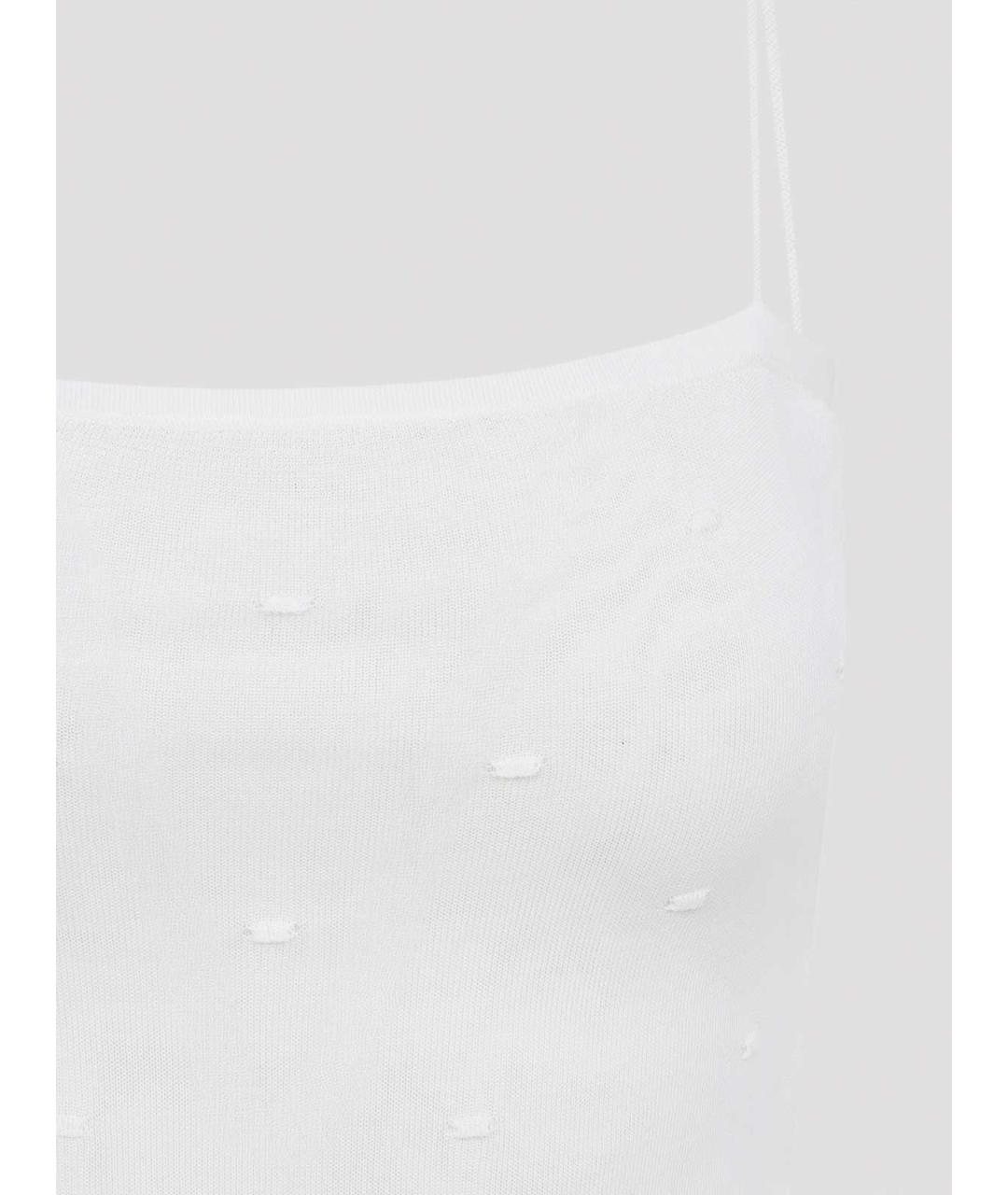 JACQUEMUS Белая вискозная майка, фото 3
