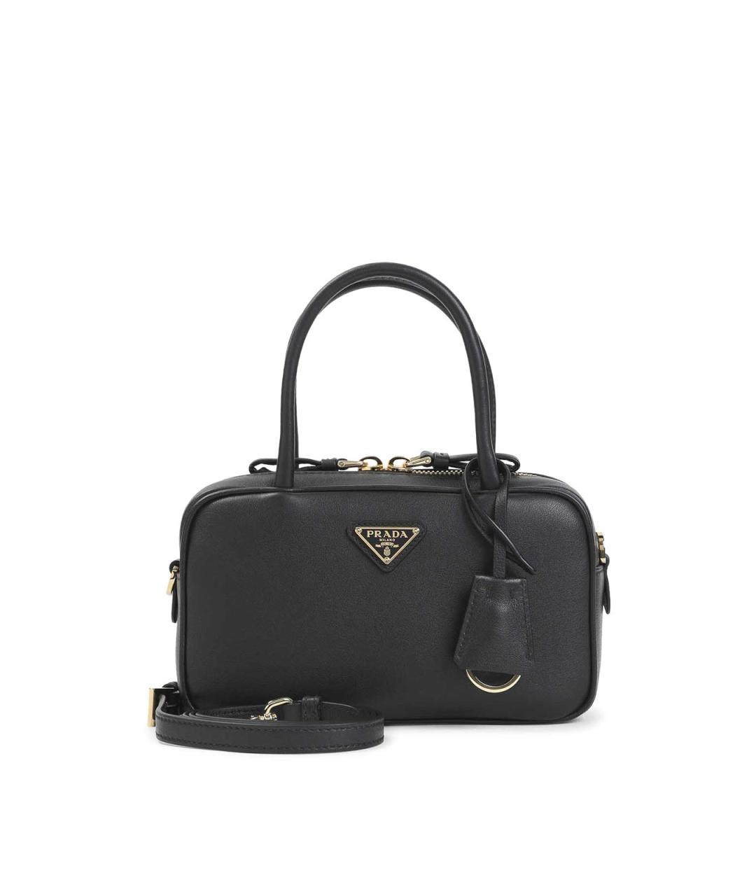 PRADA Черная кожаная сумка тоут, фото 1