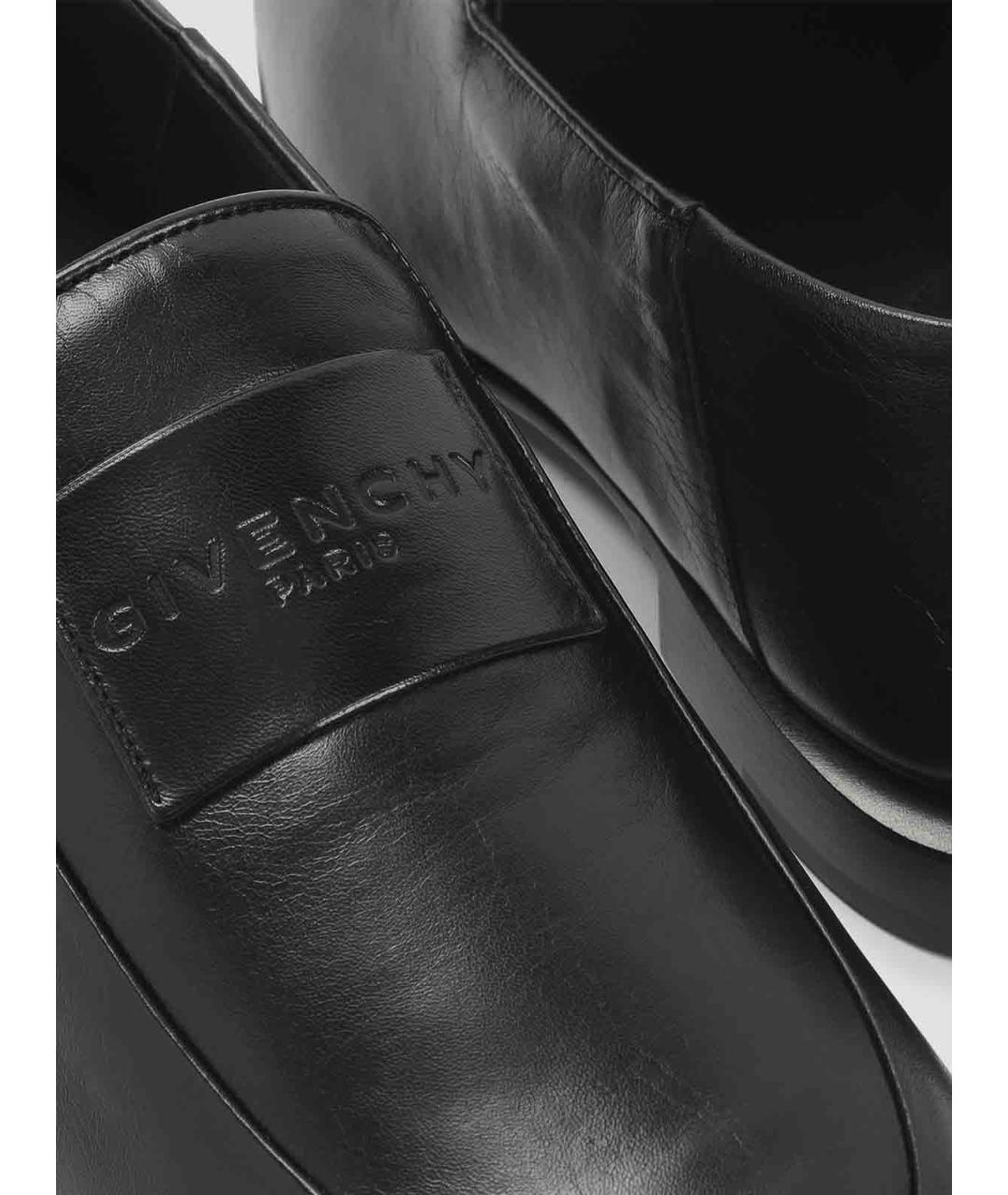 GIVENCHY Черные кожаные лоферы, фото 4