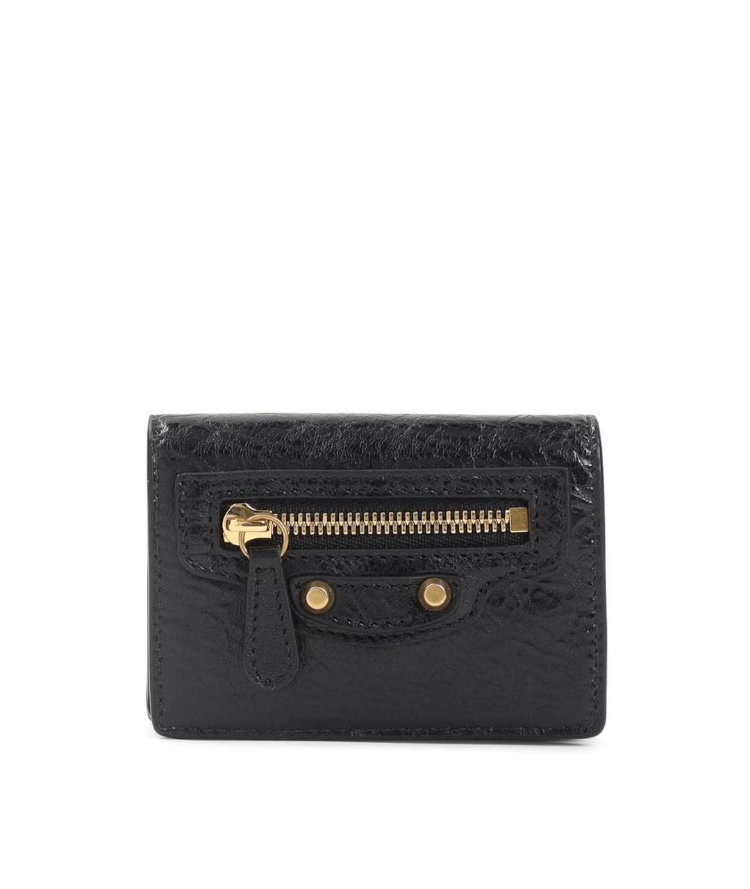 BALENCIAGA Черный кожаный кошелек, фото 1