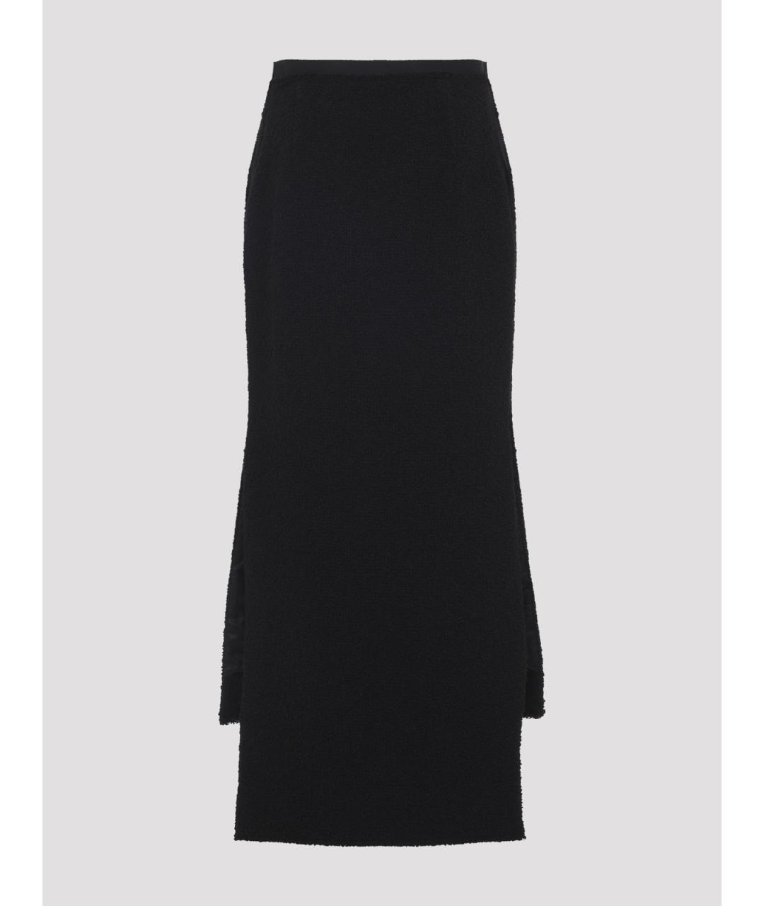LANVIN Черная шерстяная юбка миди, фото 2