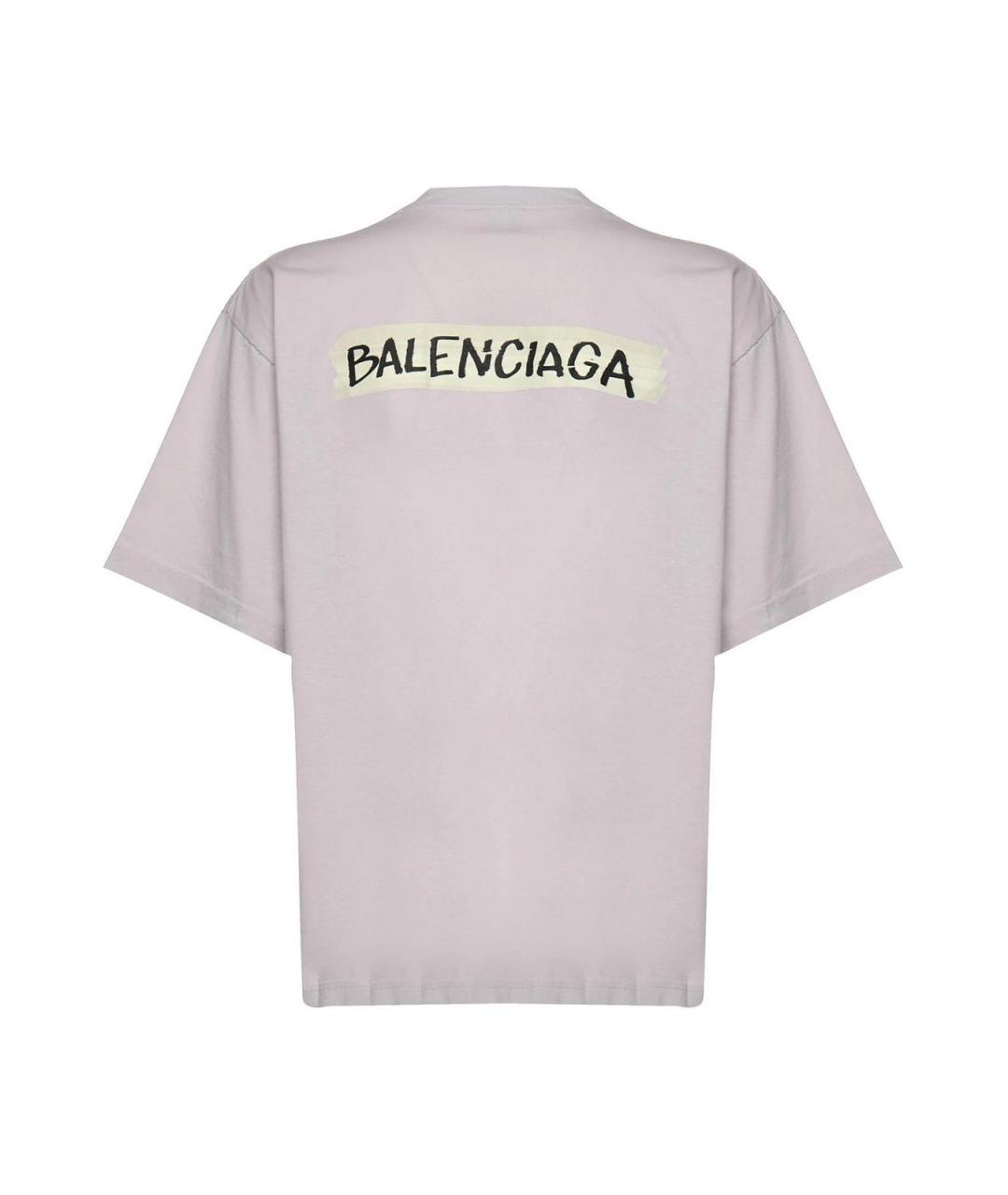 BALENCIAGA Белая хлопковая футболка, фото 3
