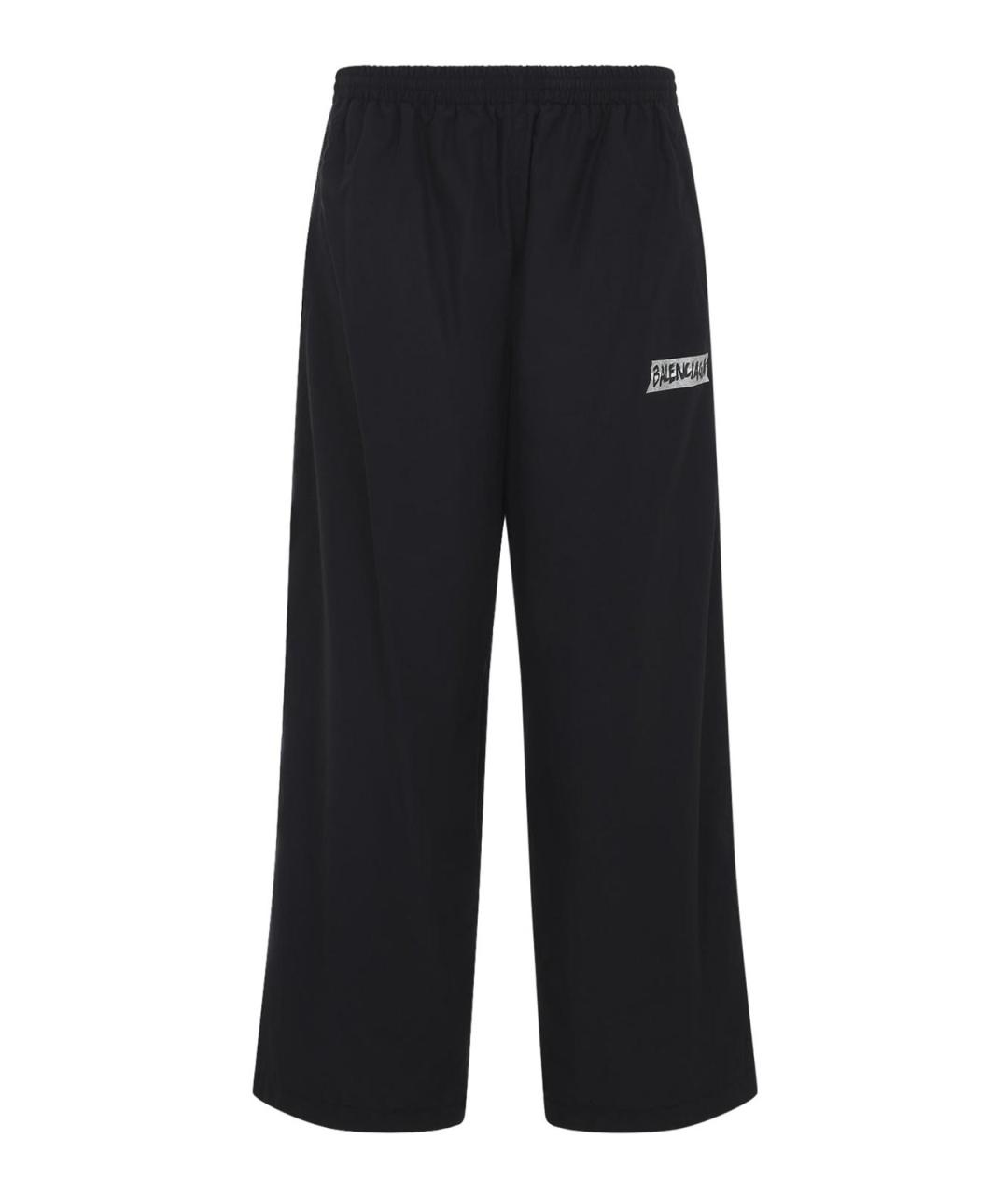 BALENCIAGA Черные хлопковые повседневные брюки, фото 1