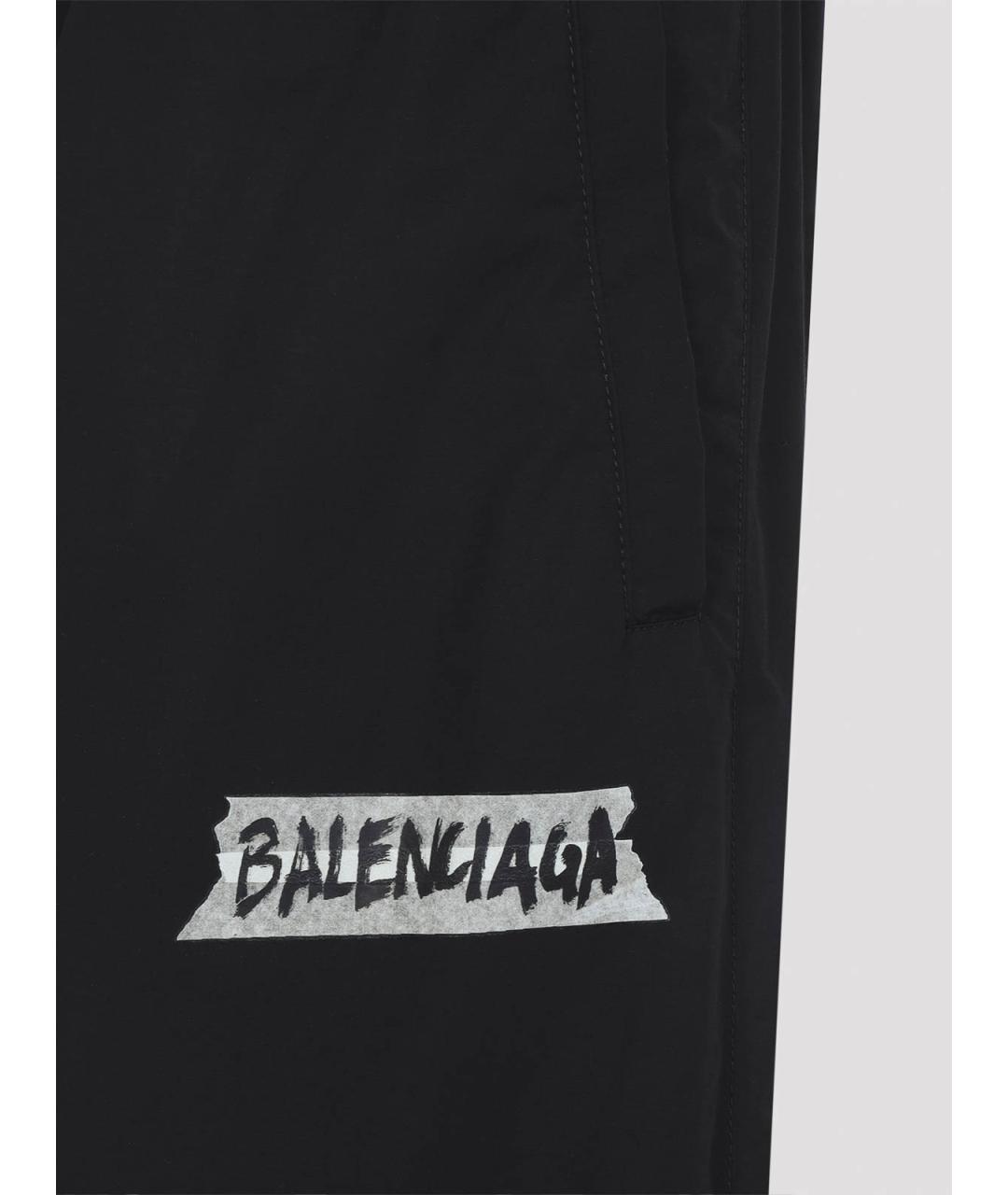 BALENCIAGA Черные хлопковые повседневные брюки, фото 3