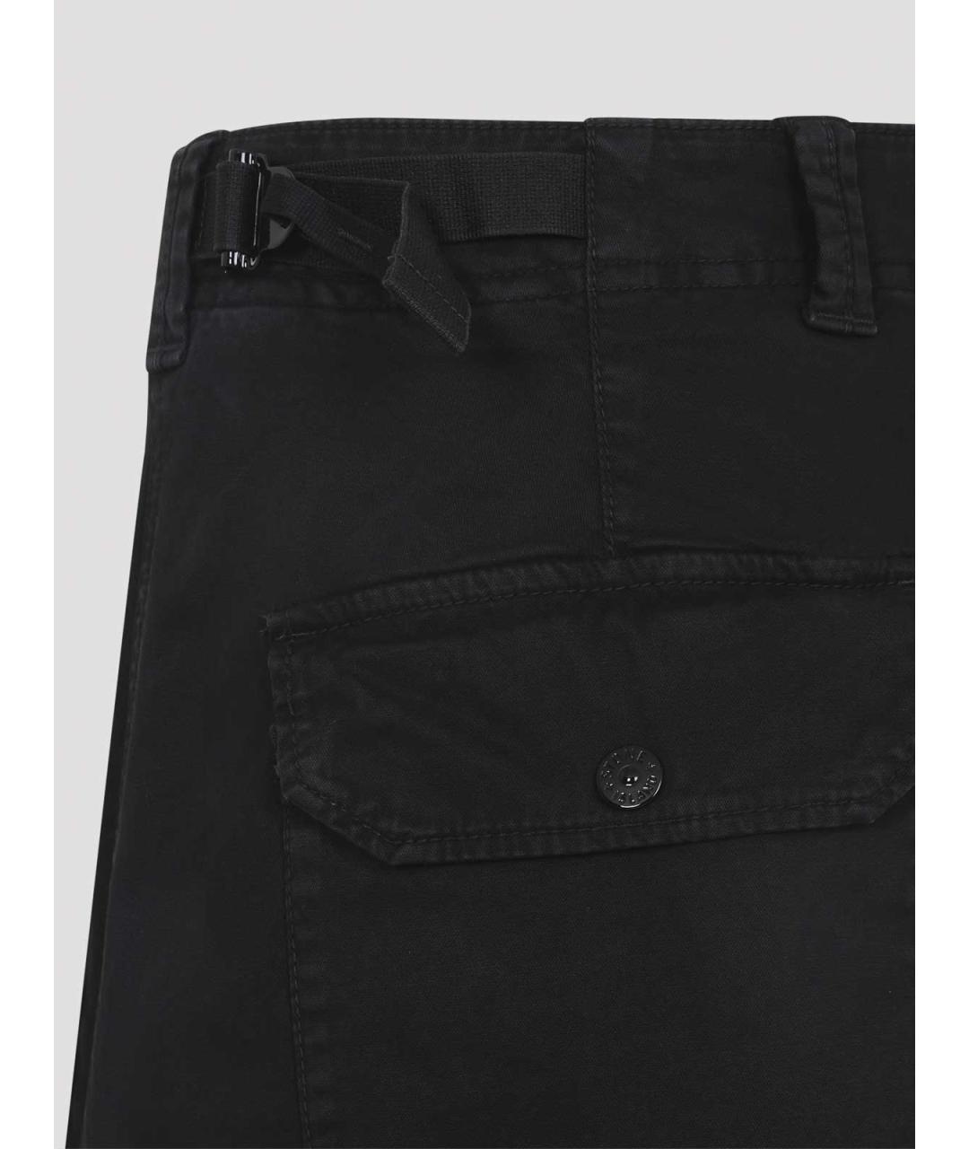 STONE ISLAND Черные хлопковые повседневные брюки, фото 4