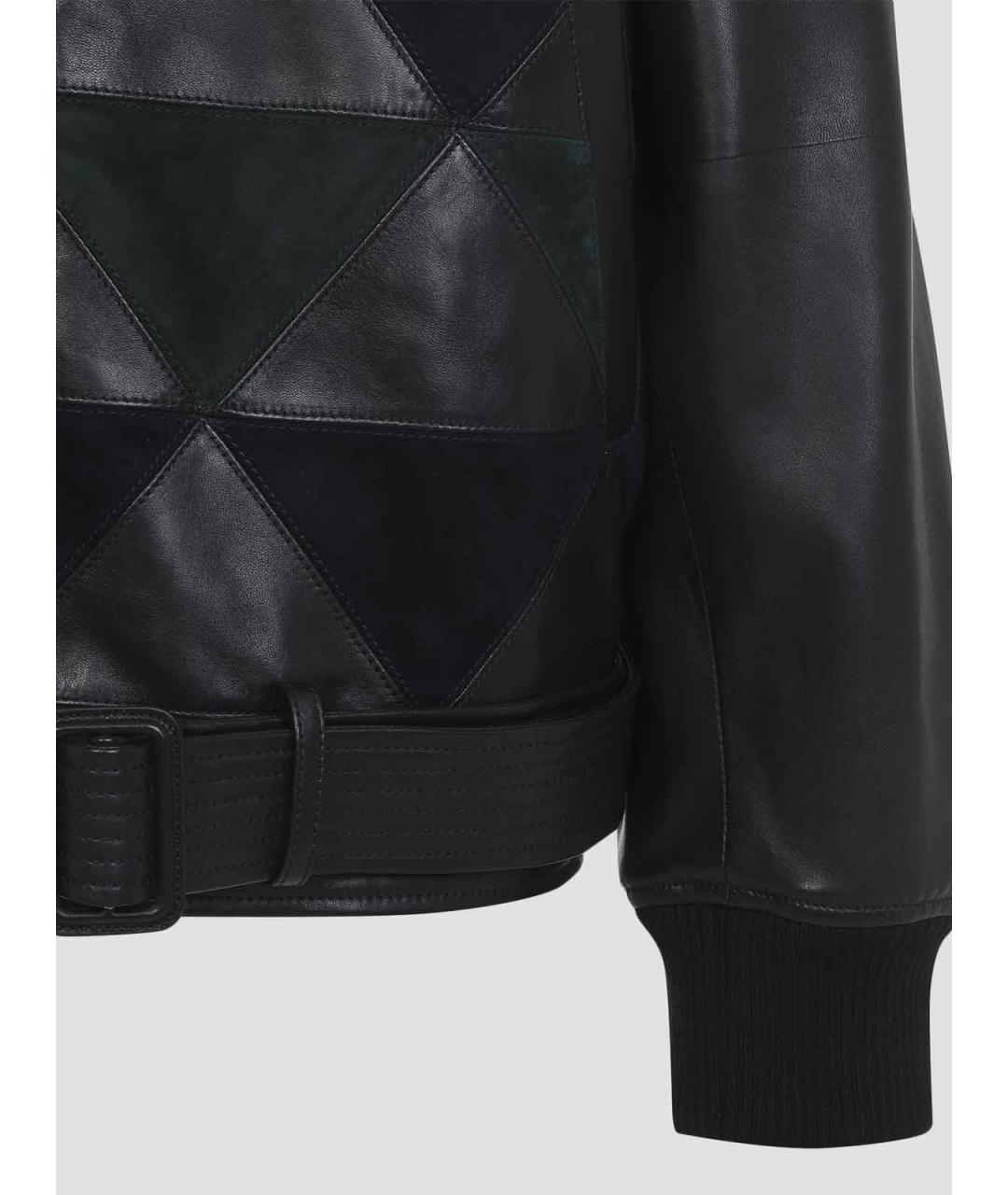 LANVIN Черная кожаная куртка, фото 3
