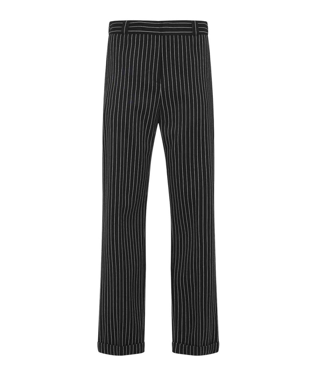 TOM FORD Черные шерстяные прямые брюки, фото 1