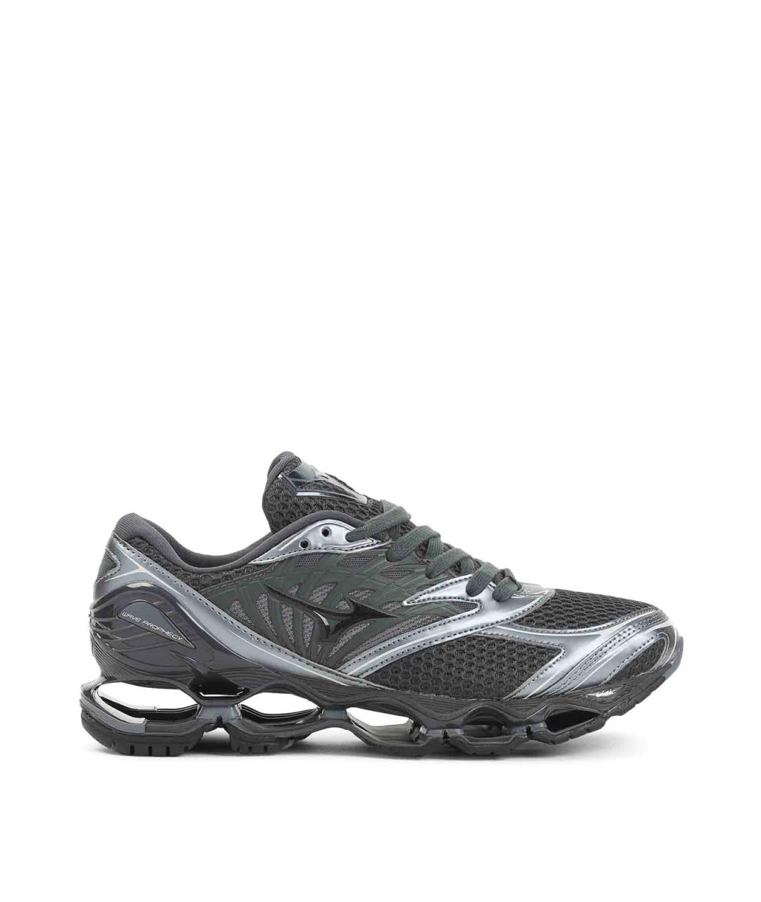 MIZUNO Черные кожаные низкие кроссовки / кеды, фото 1