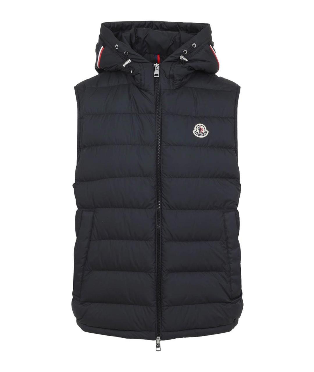 MONCLER Черная полиэстеровая жилетка, фото 1