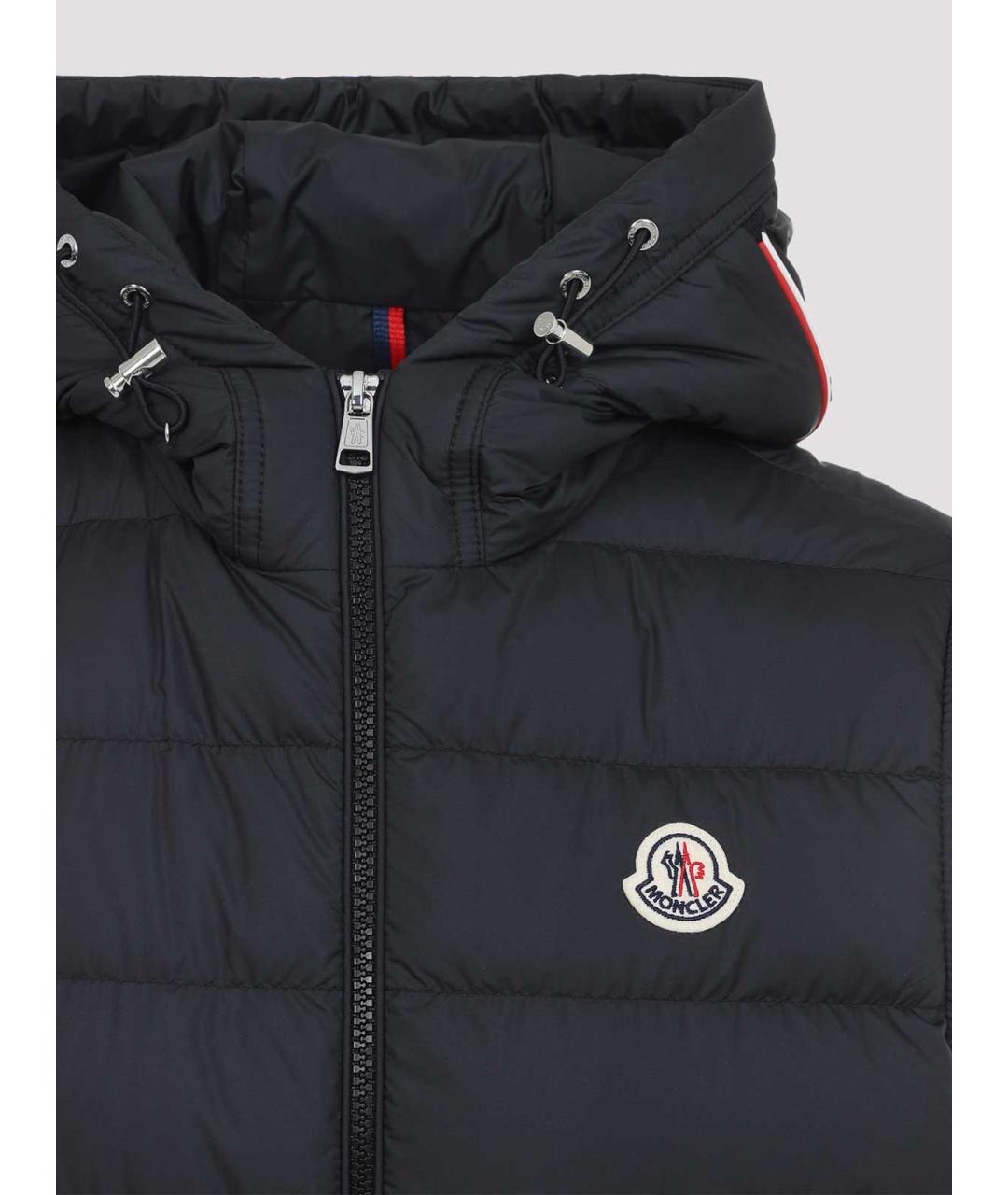 MONCLER Черная полиэстеровая жилетка, фото 3