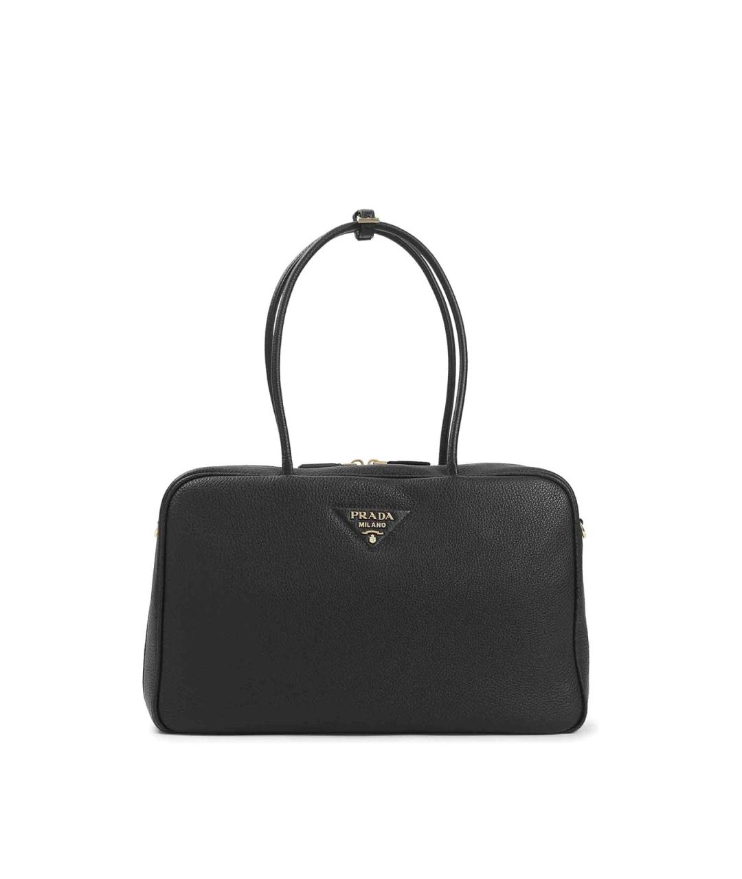 PRADA Черная кожаная сумка тоут, фото 1