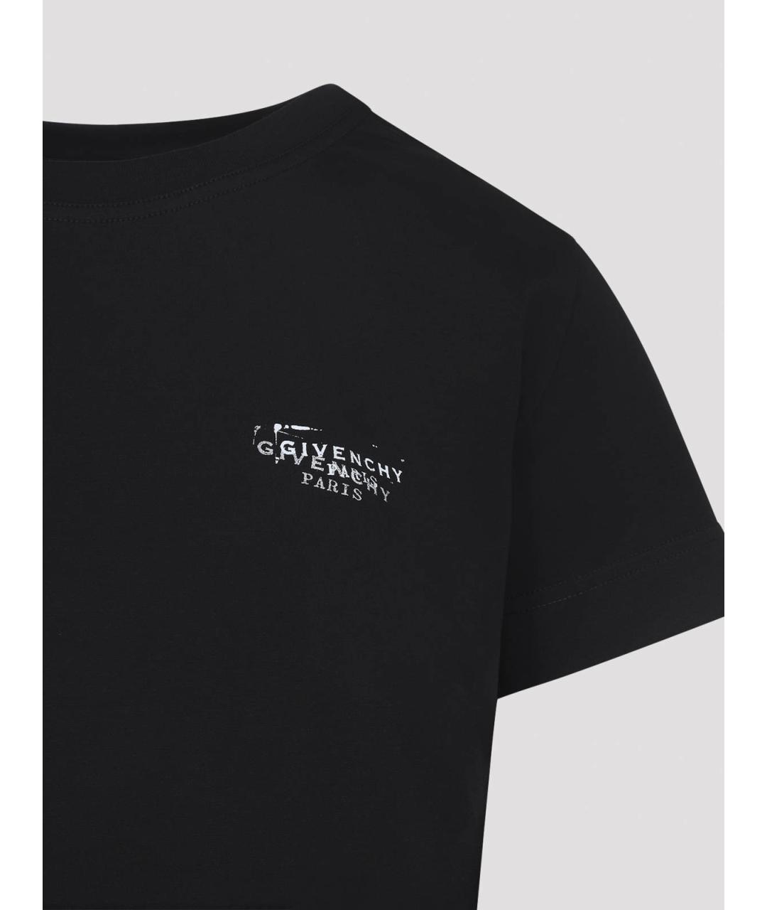 GIVENCHY Черная хлопковая футболка, фото 3