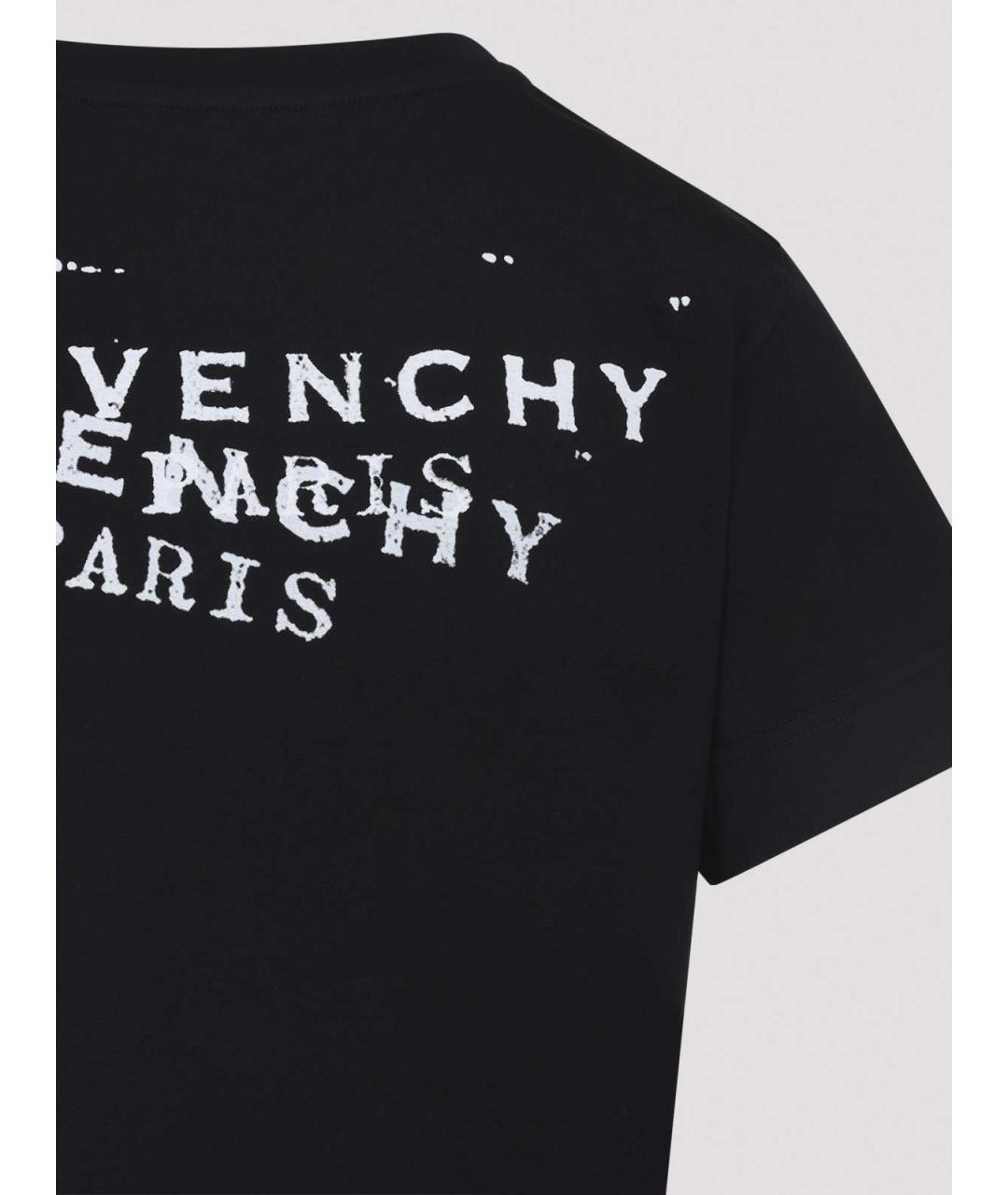 GIVENCHY Черная хлопковая футболка, фото 4