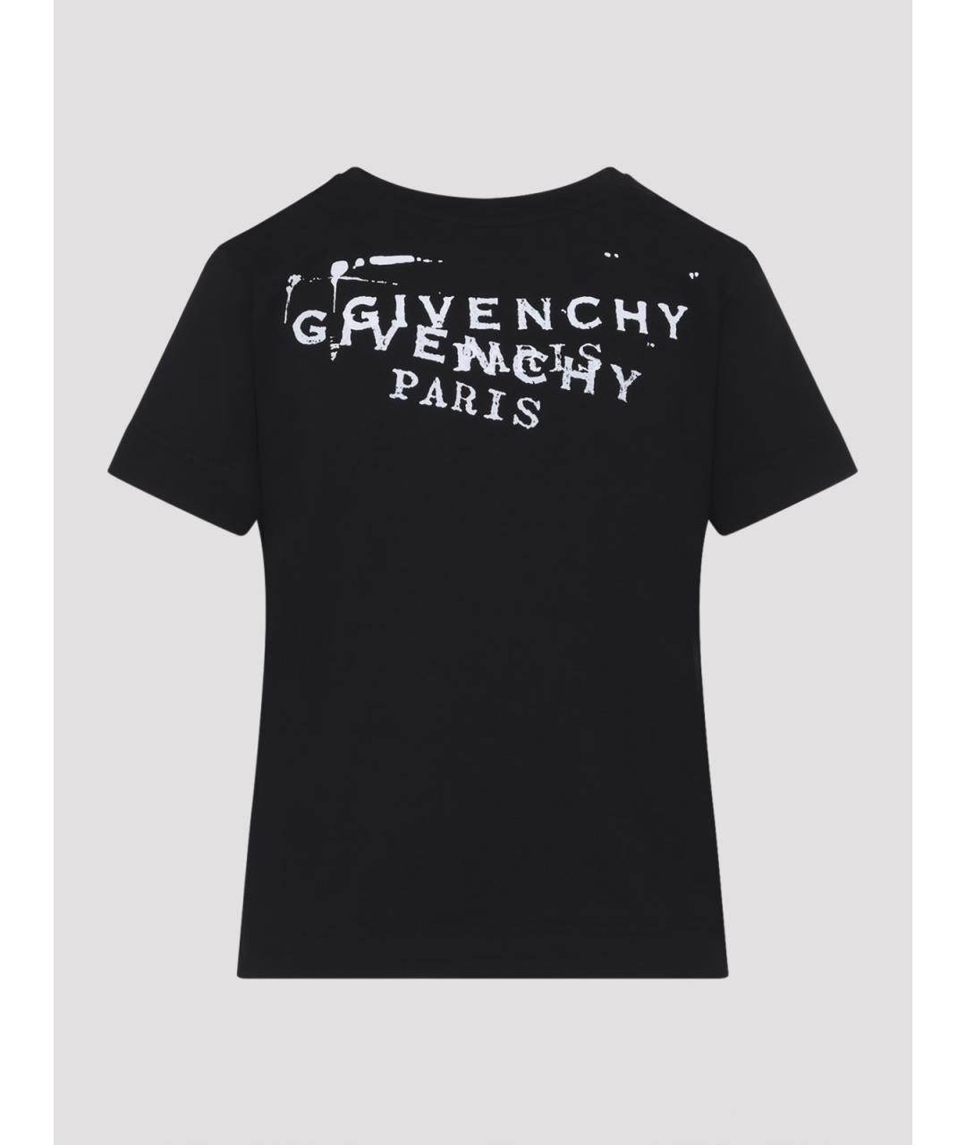 GIVENCHY Черная хлопковая футболка, фото 2
