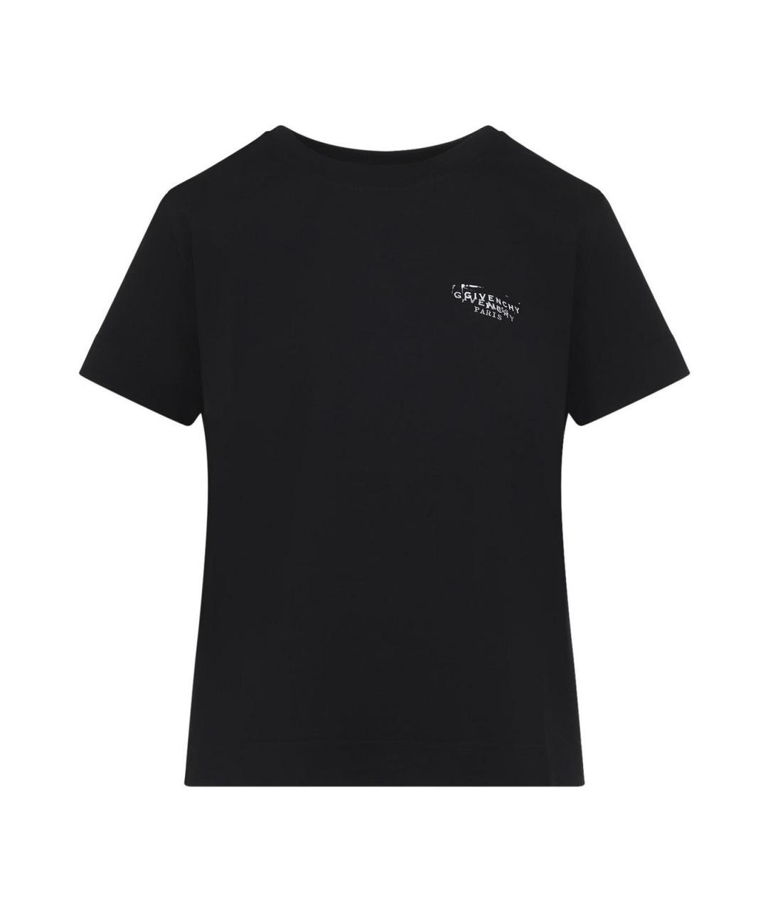 GIVENCHY Черная хлопковая футболка, фото 1