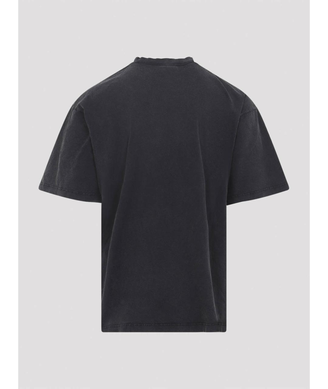 BALENCIAGA Черная хлопковая футболка, фото 2