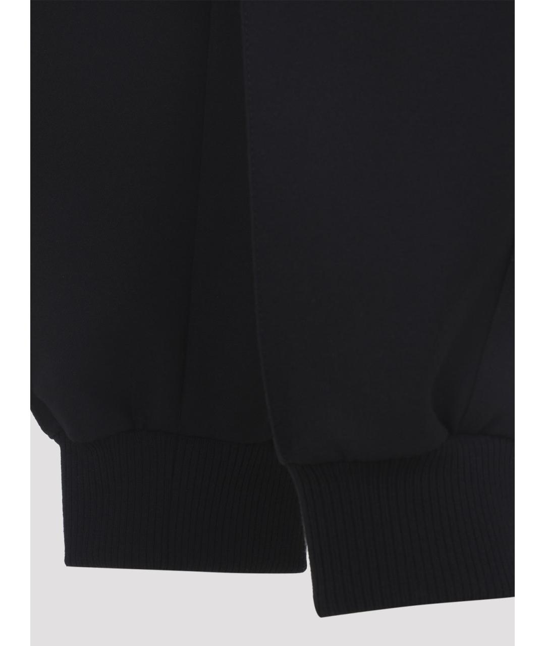 LANVIN Черные шерстяные повседневные брюки, фото 4