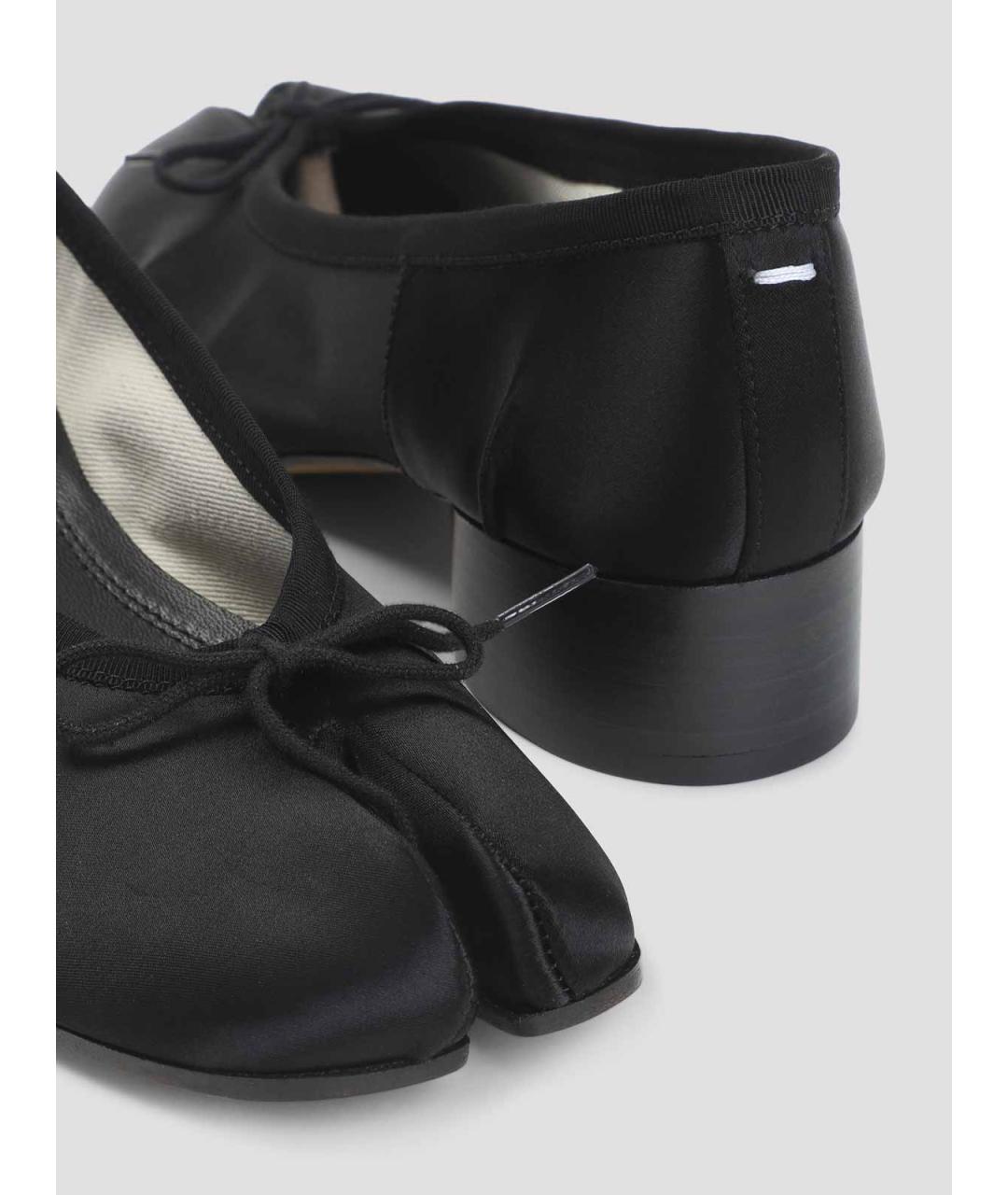 MAISON MARGIELA Черные текстильные балетки, фото 4