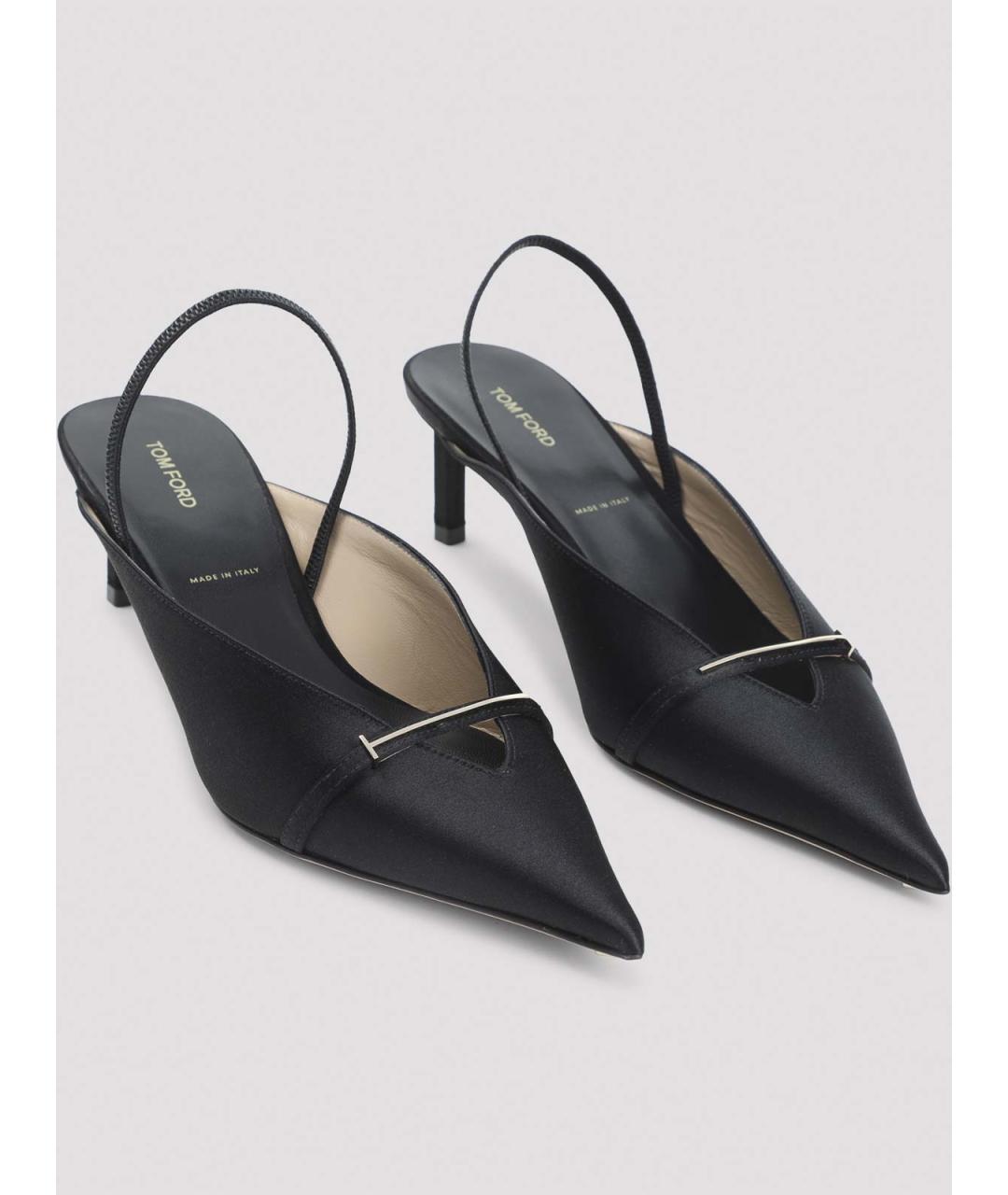 TOM FORD Черные текстильные мюли, фото 3