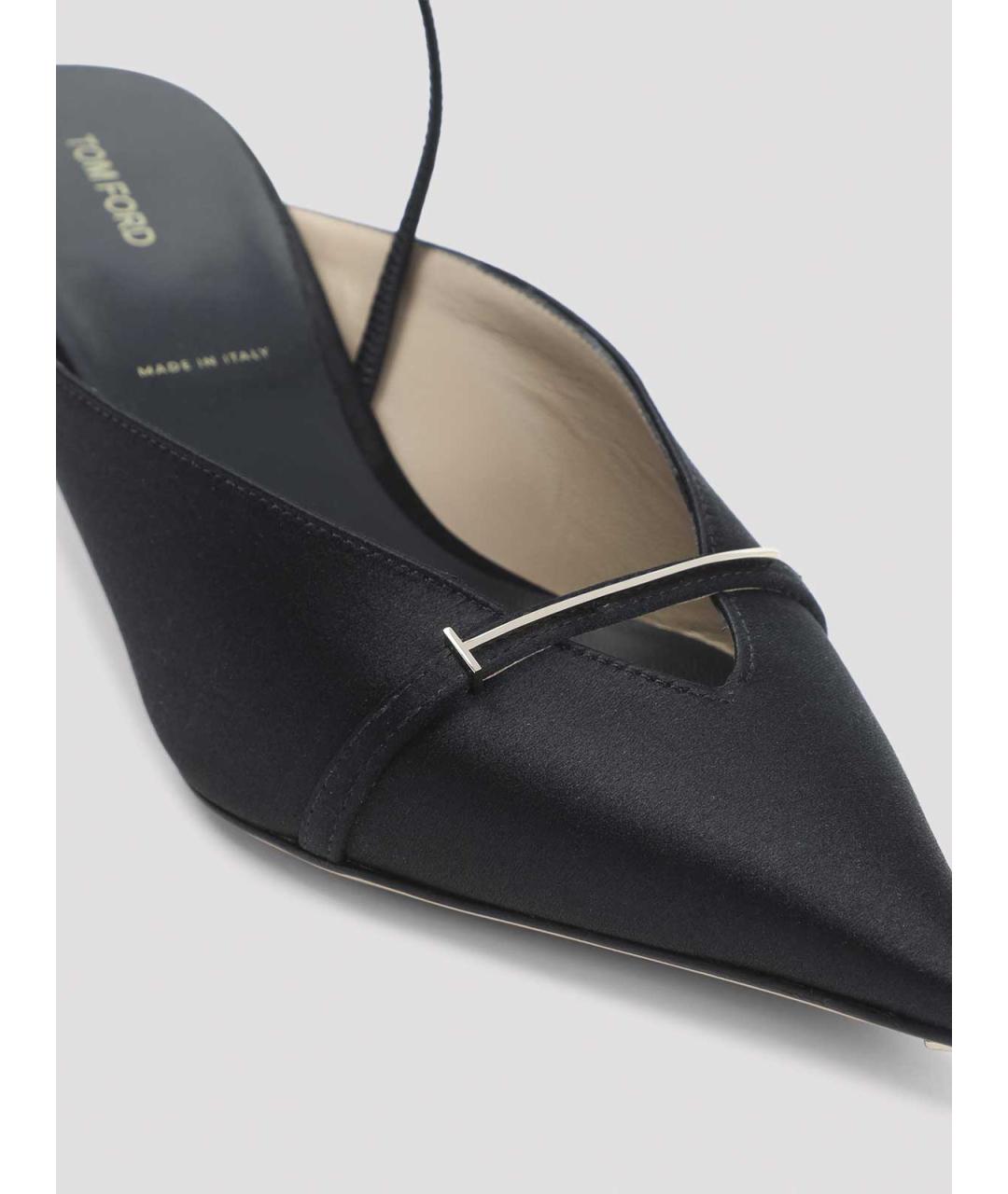 TOM FORD Черные текстильные мюли, фото 4