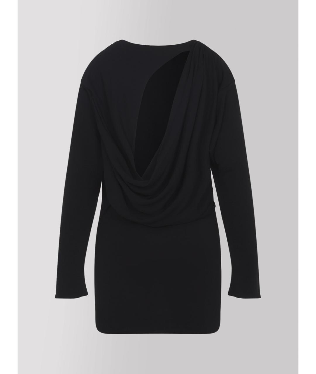 JACQUEMUS Черное вискозное коктейльное платье, фото 2