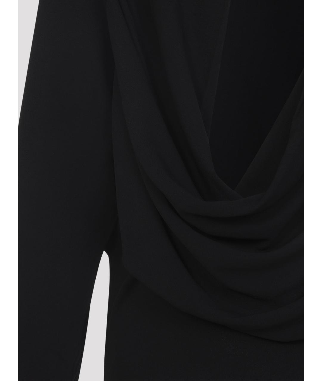 JACQUEMUS Черное вискозное коктейльное платье, фото 4
