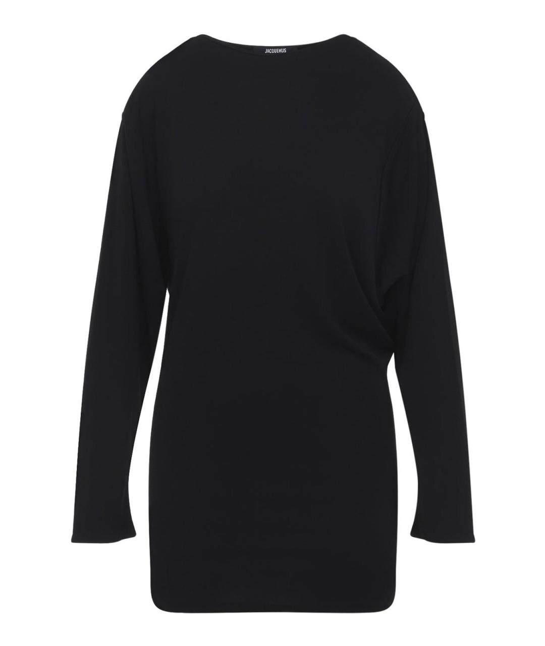 JACQUEMUS Черное вискозное коктейльное платье, фото 1