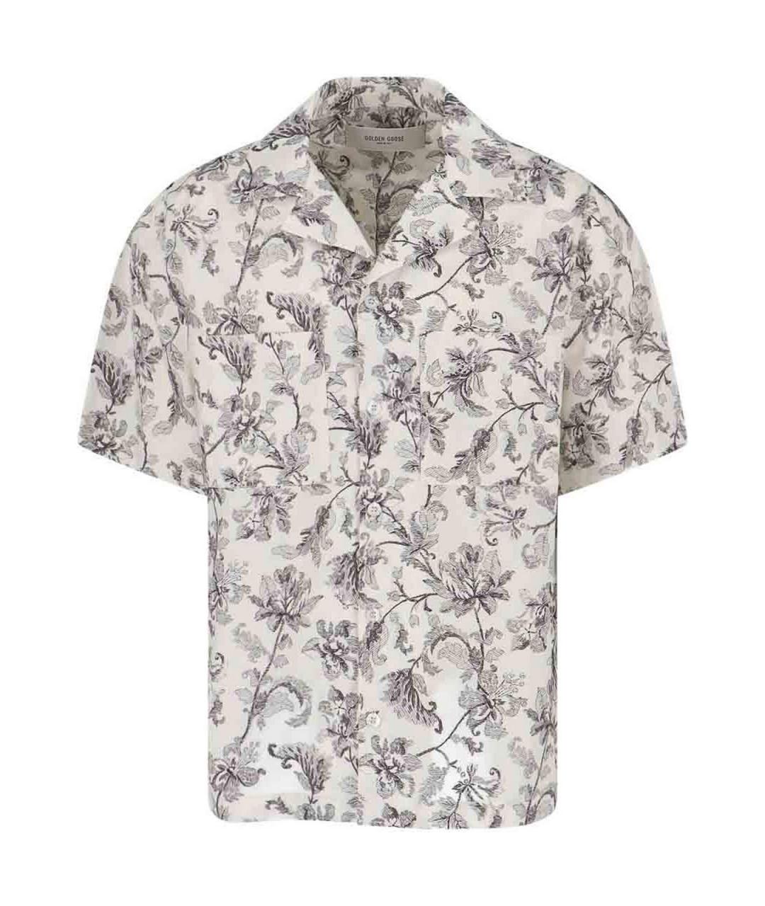 GOLDEN GOOSE Белая хлопковая классическая рубашка, фото 1