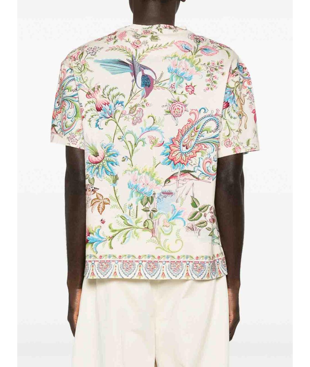 ETRO Бежевая хлопковая футболка, фото 4
