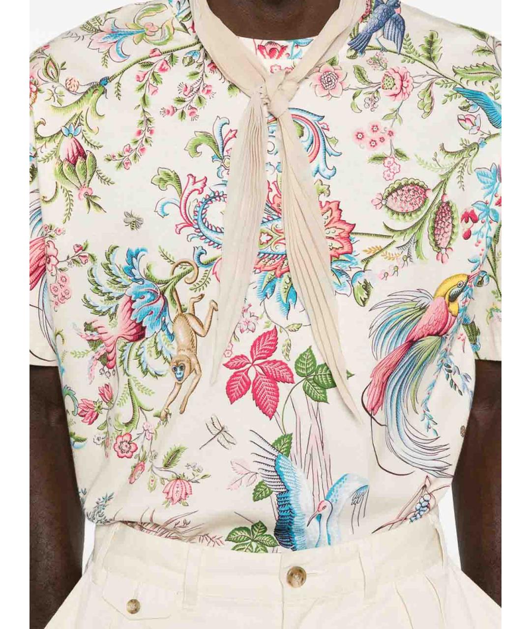 ETRO Бежевая хлопковая футболка, фото 3