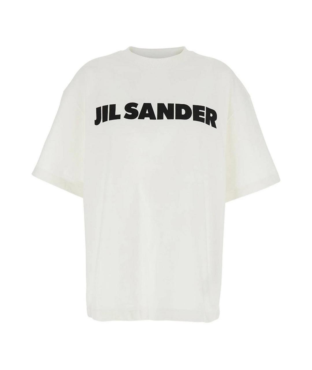 JIL SANDER Белая хлопковая футболка, фото 1