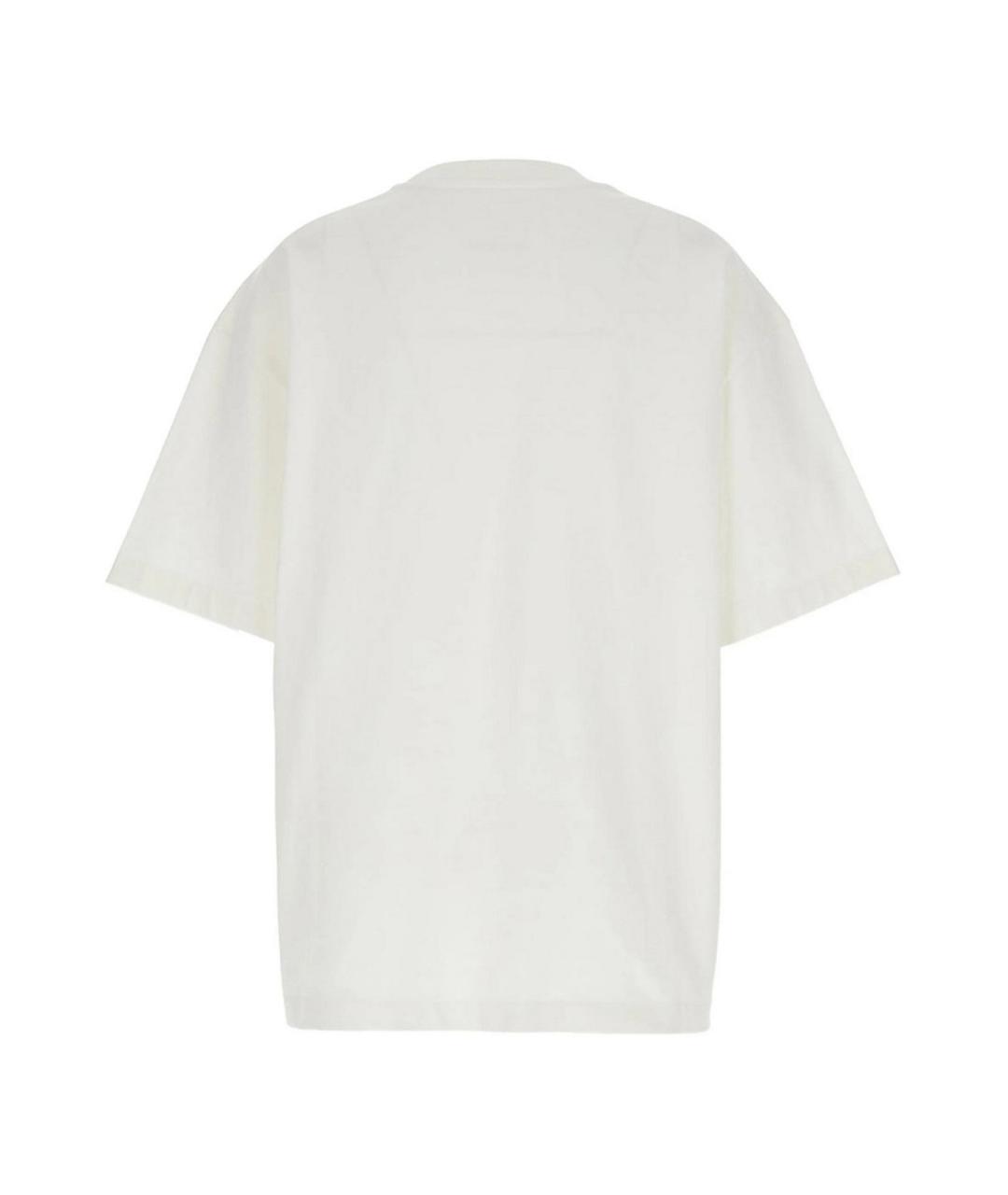 JIL SANDER Белая хлопковая футболка, фото 3
