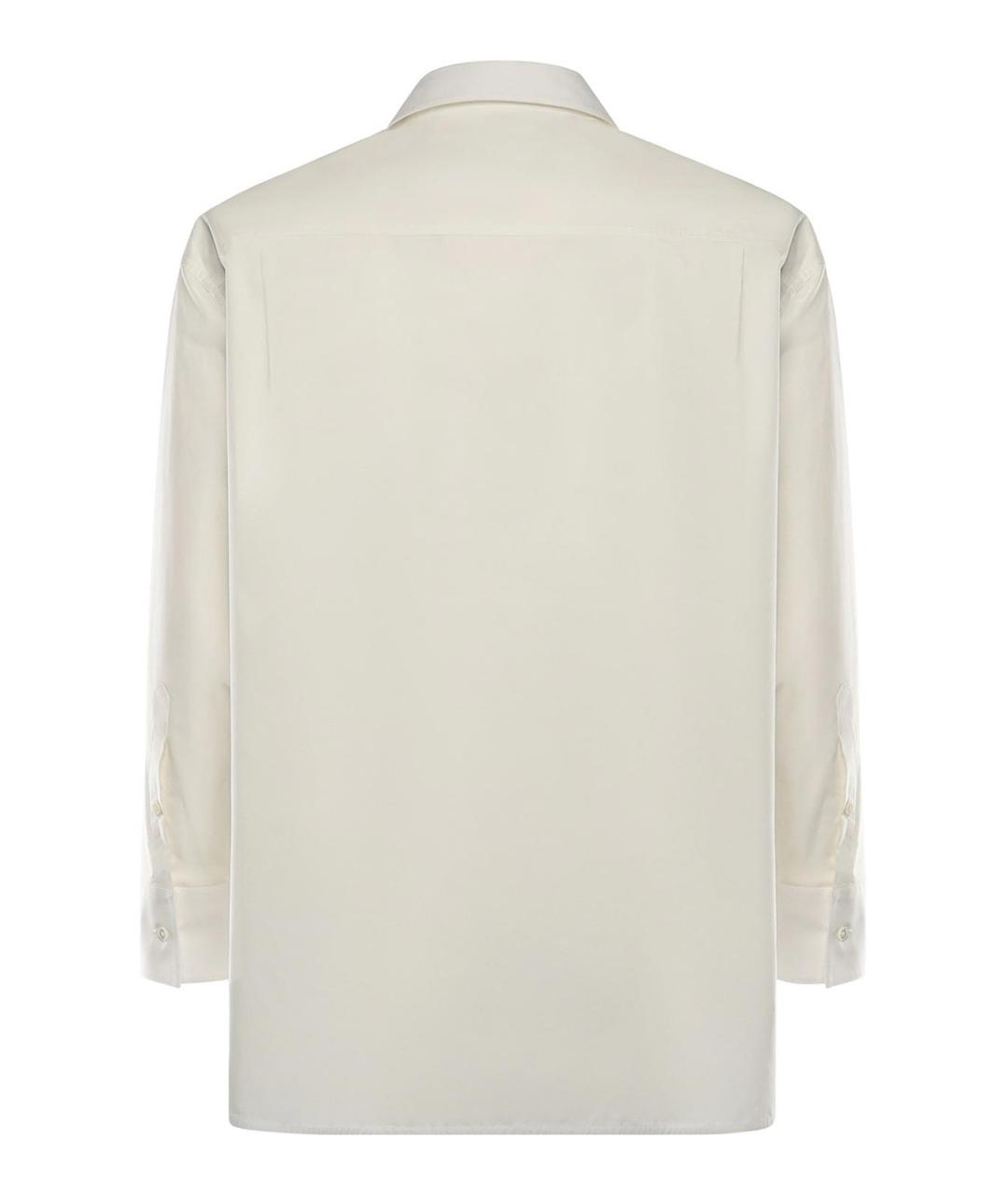 MM6 MAISON MARGIELA Бежевая хлопковая кэжуал рубашка, фото 3