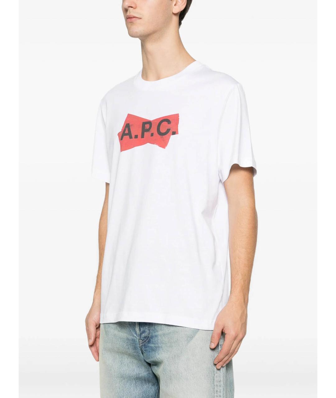 A.P.C. Белая хлопковая футболка, фото 2
